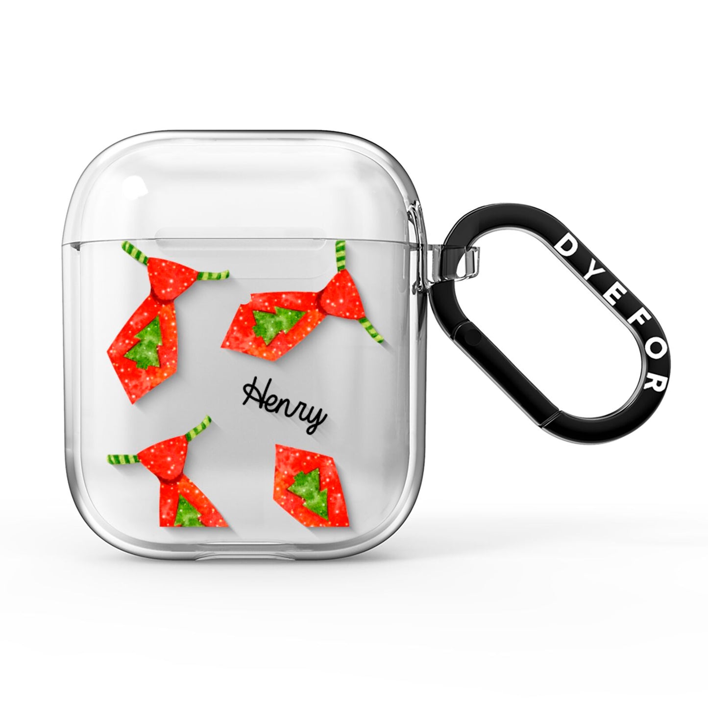 Christmas Tie Pattern AirPods Clear Case