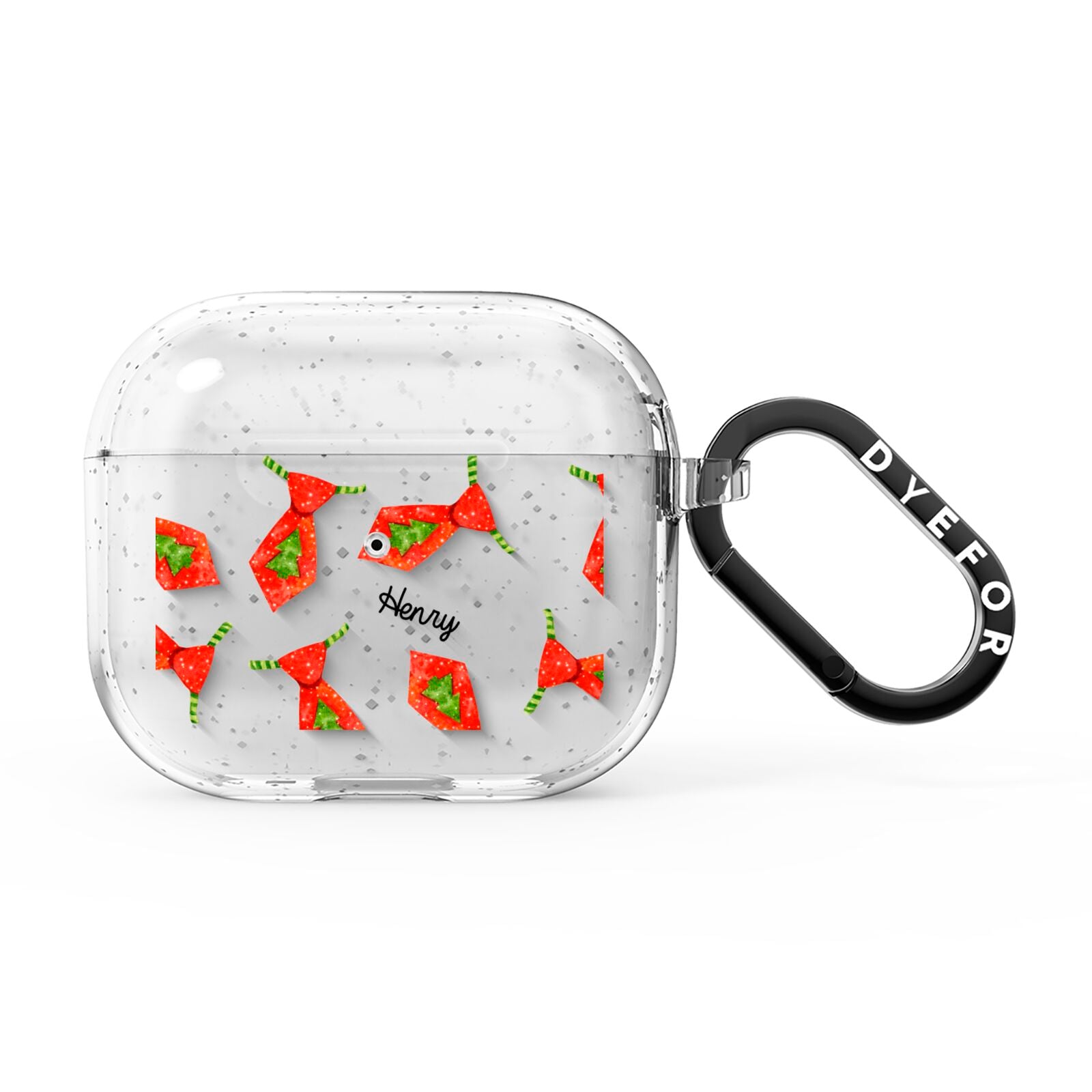 Christmas Tie Pattern AirPods Glitter Case 3rd Gen