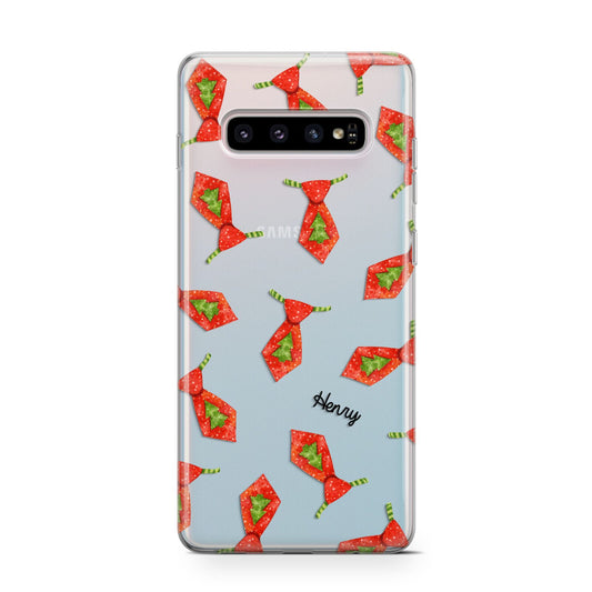 Christmas Tie Pattern Protective Samsung Galaxy Case