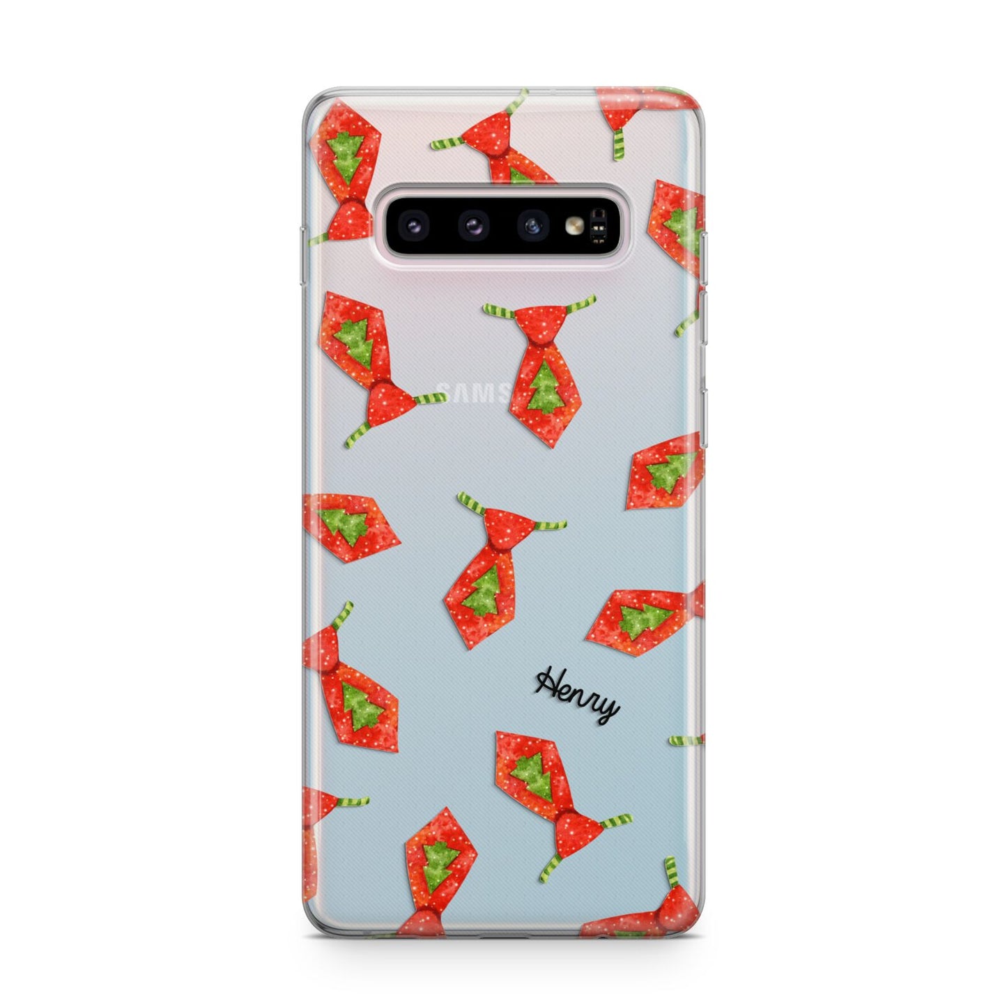 Christmas Tie Pattern Samsung Galaxy S10 Plus Case