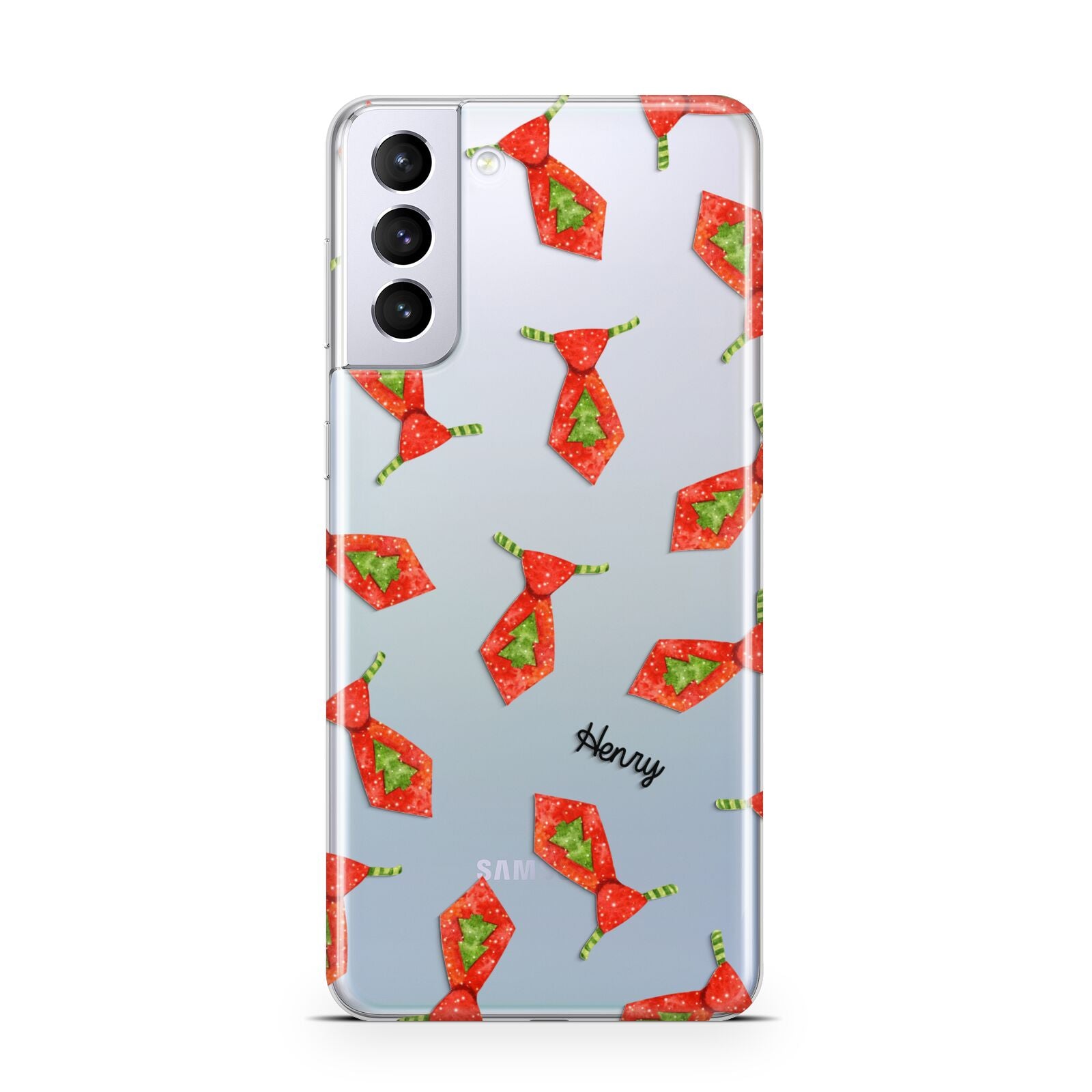 Christmas Tie Pattern Samsung S21 Plus Case