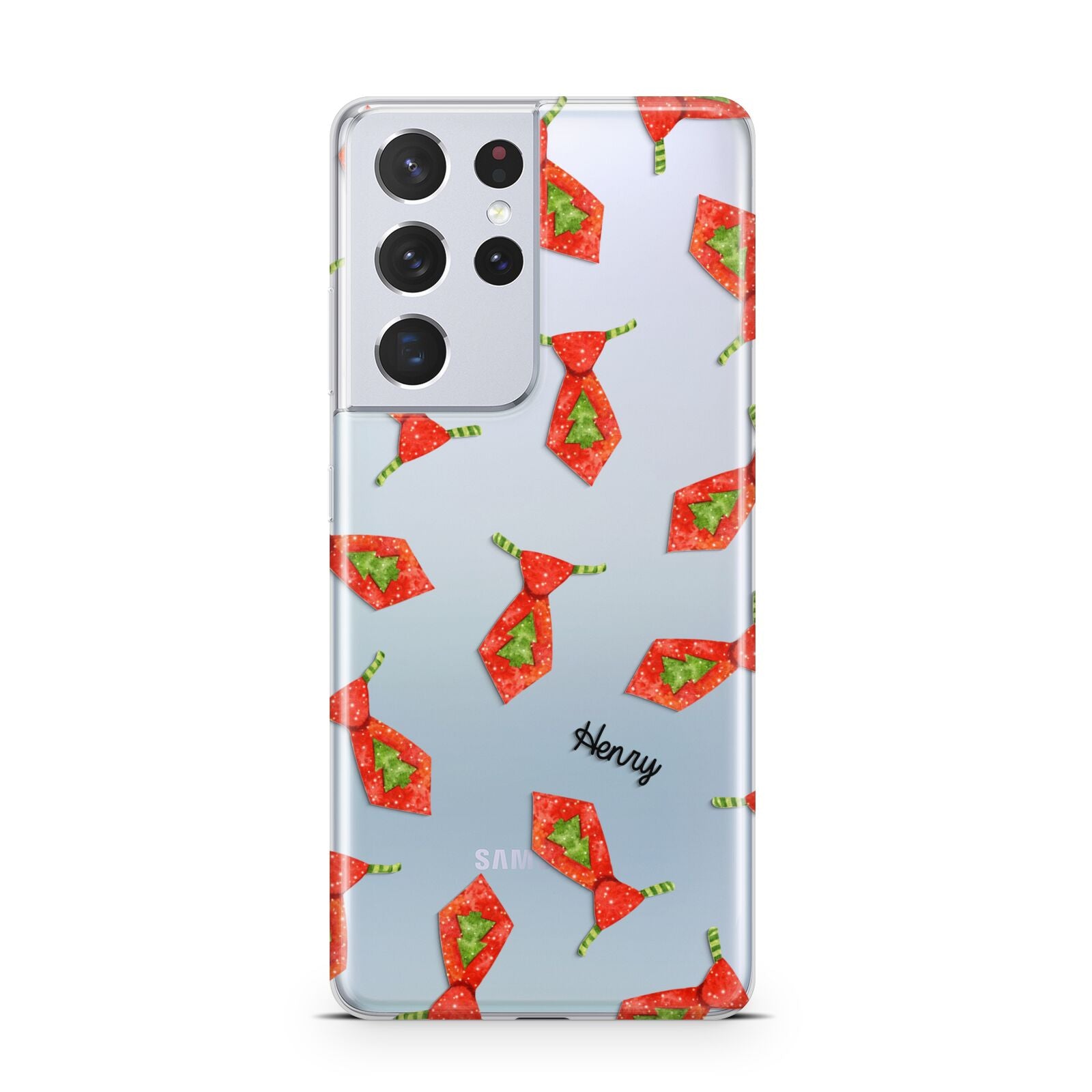 Christmas Tie Pattern Samsung S21 Ultra Case