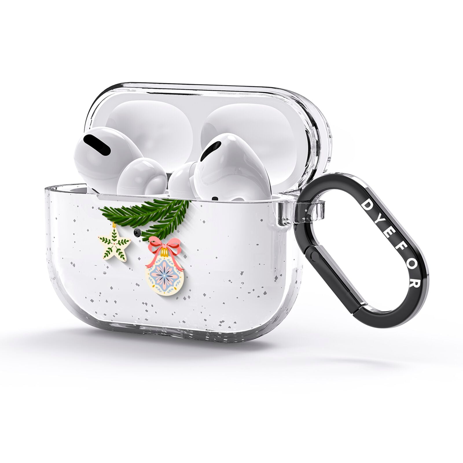 Christmas Tree Branch AirPods Glitter Case 3rd Gen Side Image