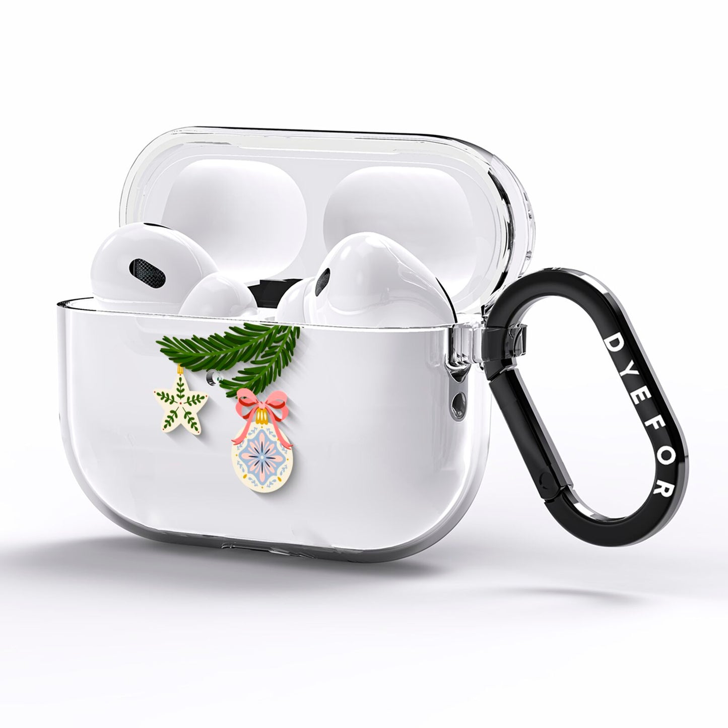 Christmas Tree Branch AirPods Pro Clear Case Side Image