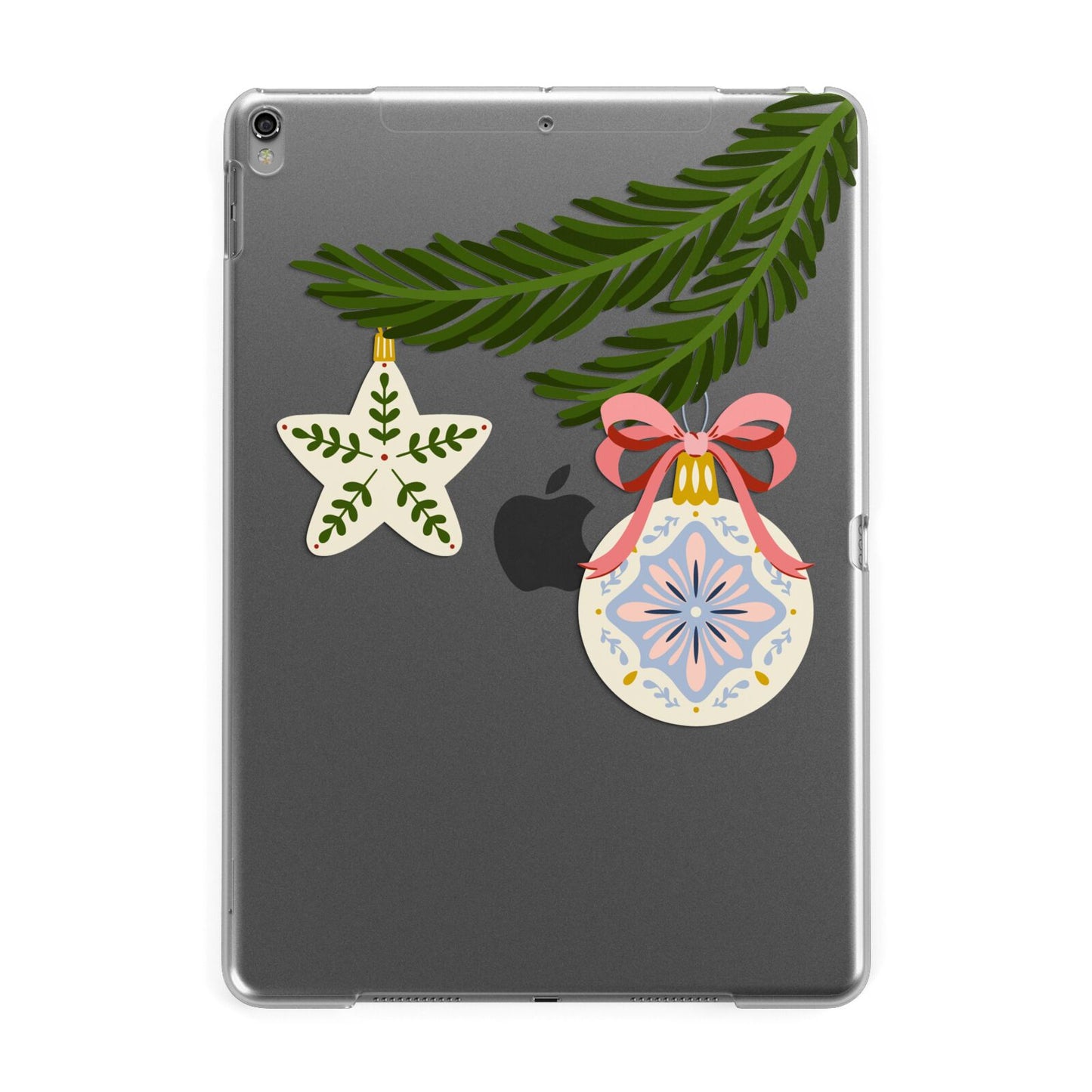 Christmas Tree Branch Apple iPad Grey Case