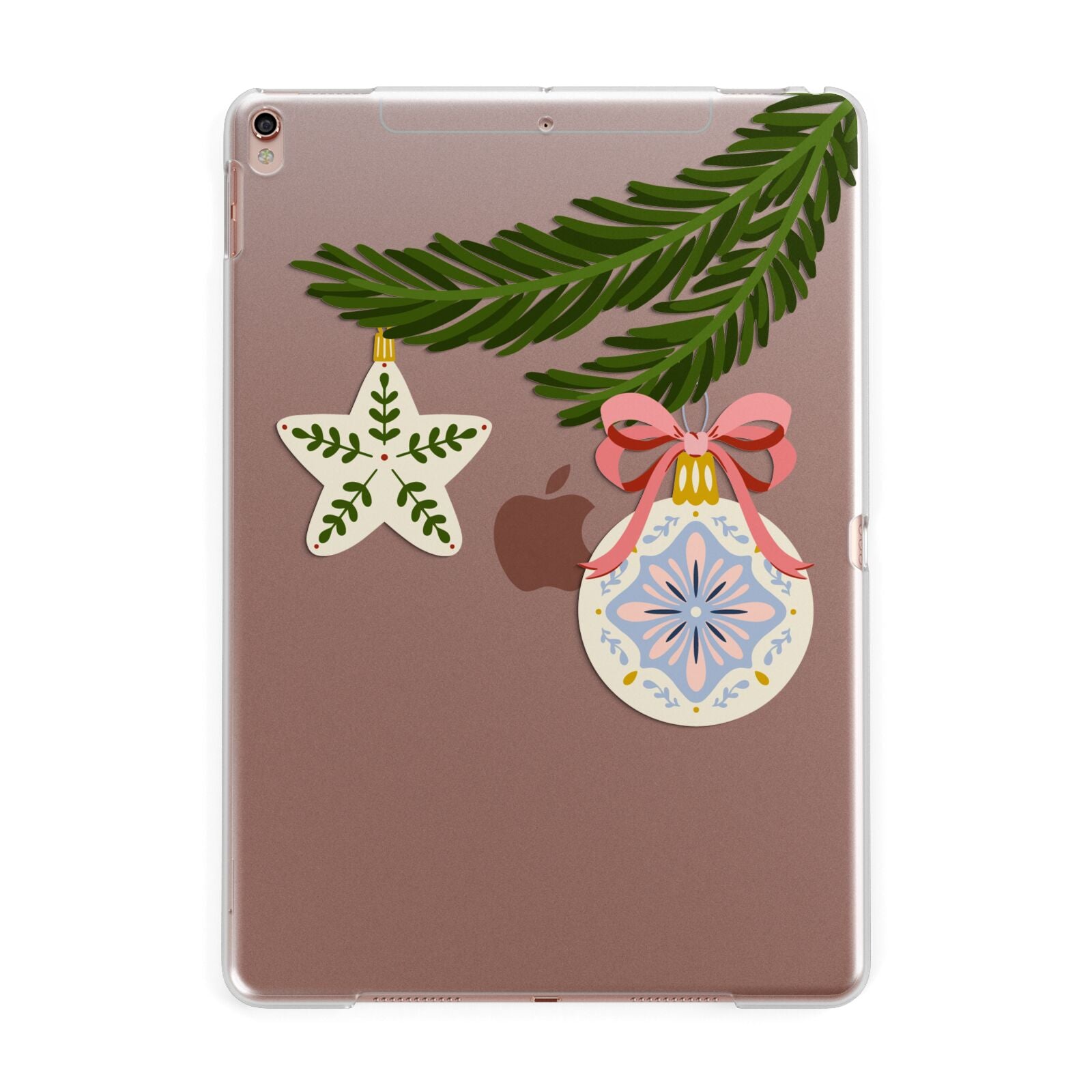 Christmas Tree Branch Apple iPad Rose Gold Case