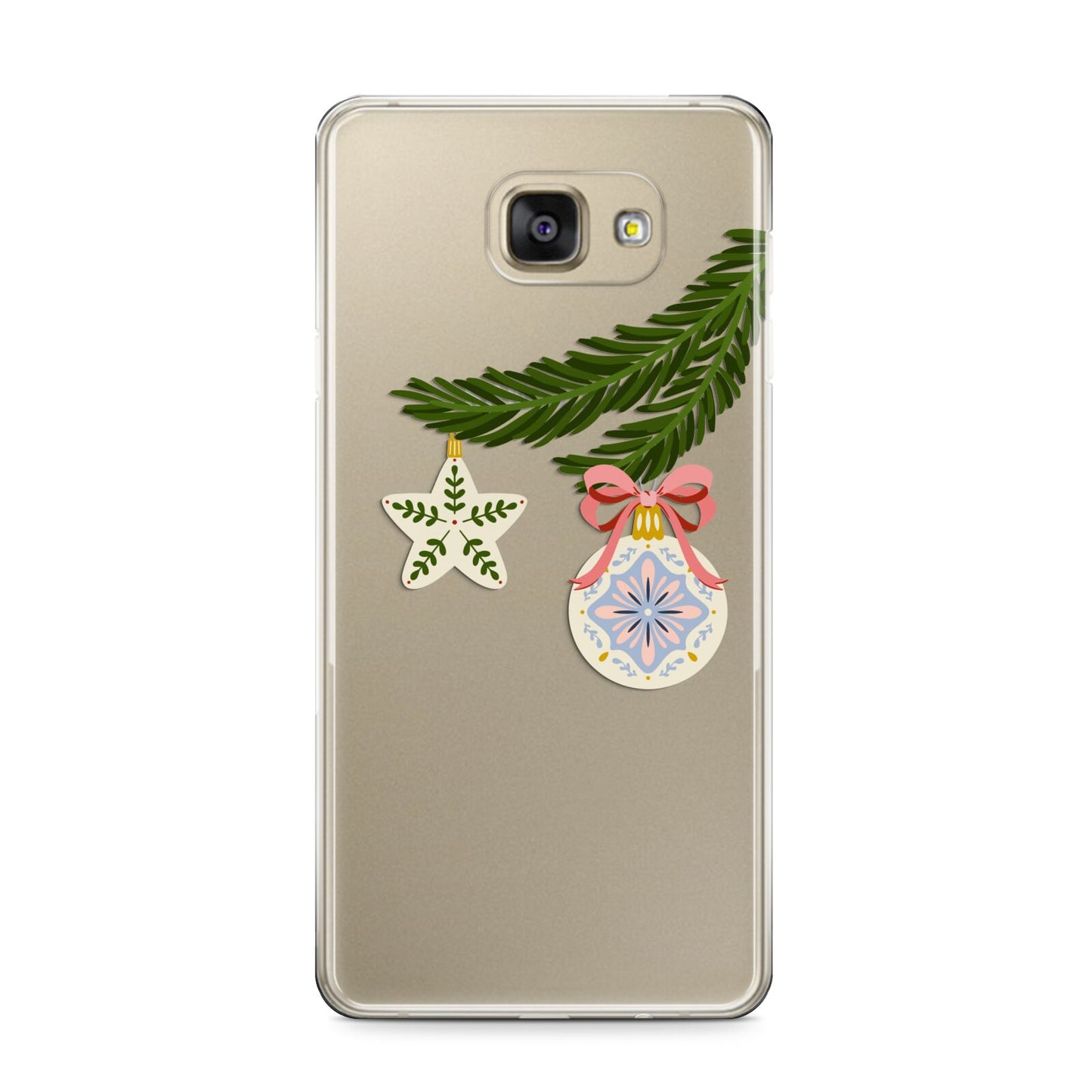 Christmas Tree Branch Samsung Galaxy A9 2016 Case on gold phone