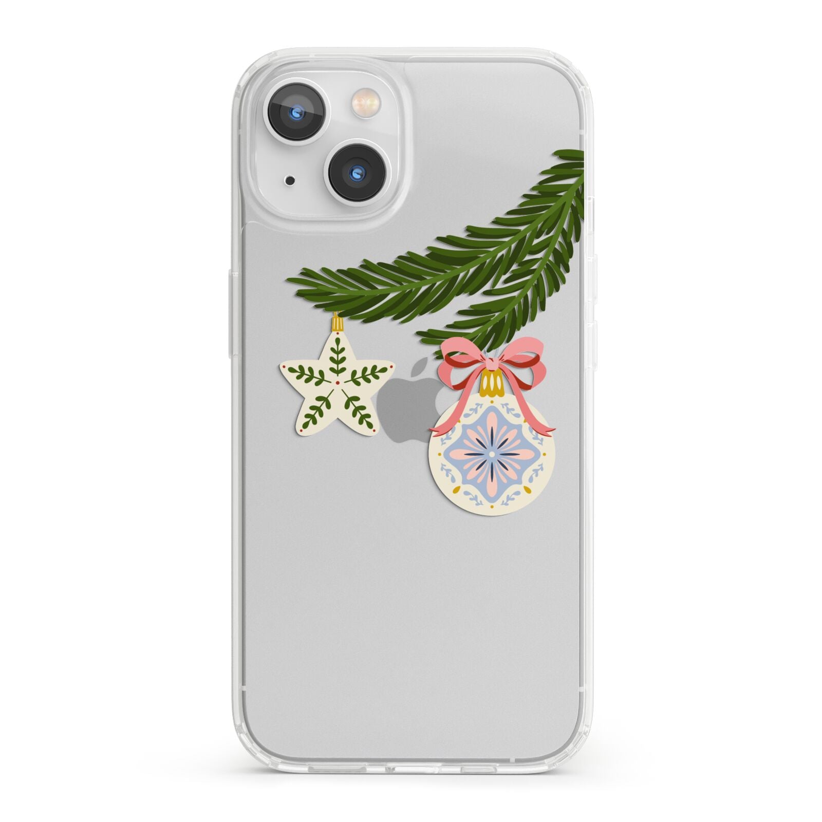 Christmas Tree Branch iPhone 13 Clear Bumper Case