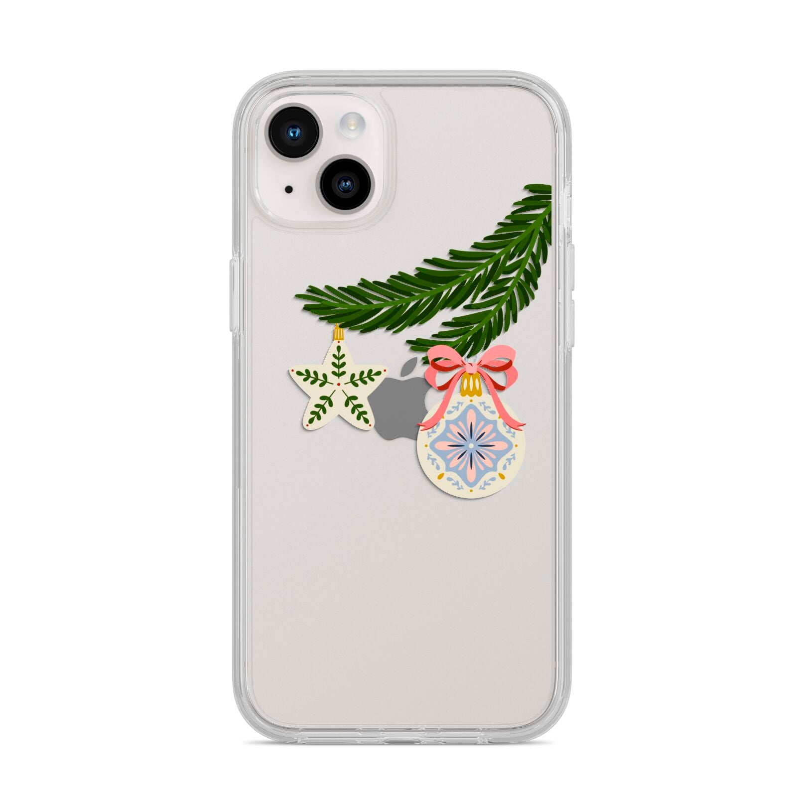 Christmas Tree Branch iPhone 14 Plus Clear Tough Case Starlight