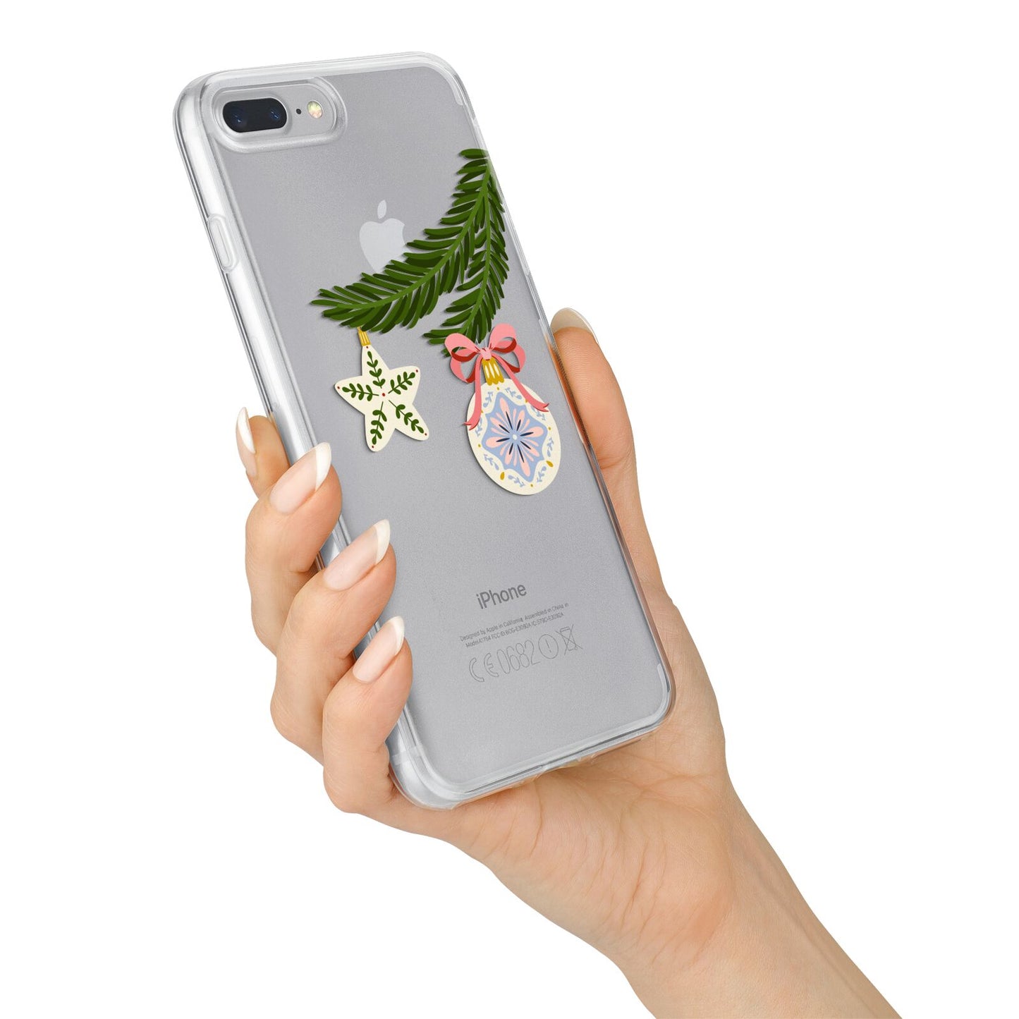 Christmas Tree Branch iPhone 7 Plus Bumper Case on Silver iPhone Alternative Image