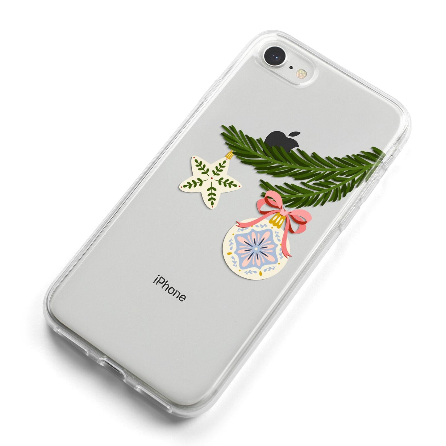 Christmas Tree Branch iPhone 8 Bumper Case on Silver iPhone Alternative Image