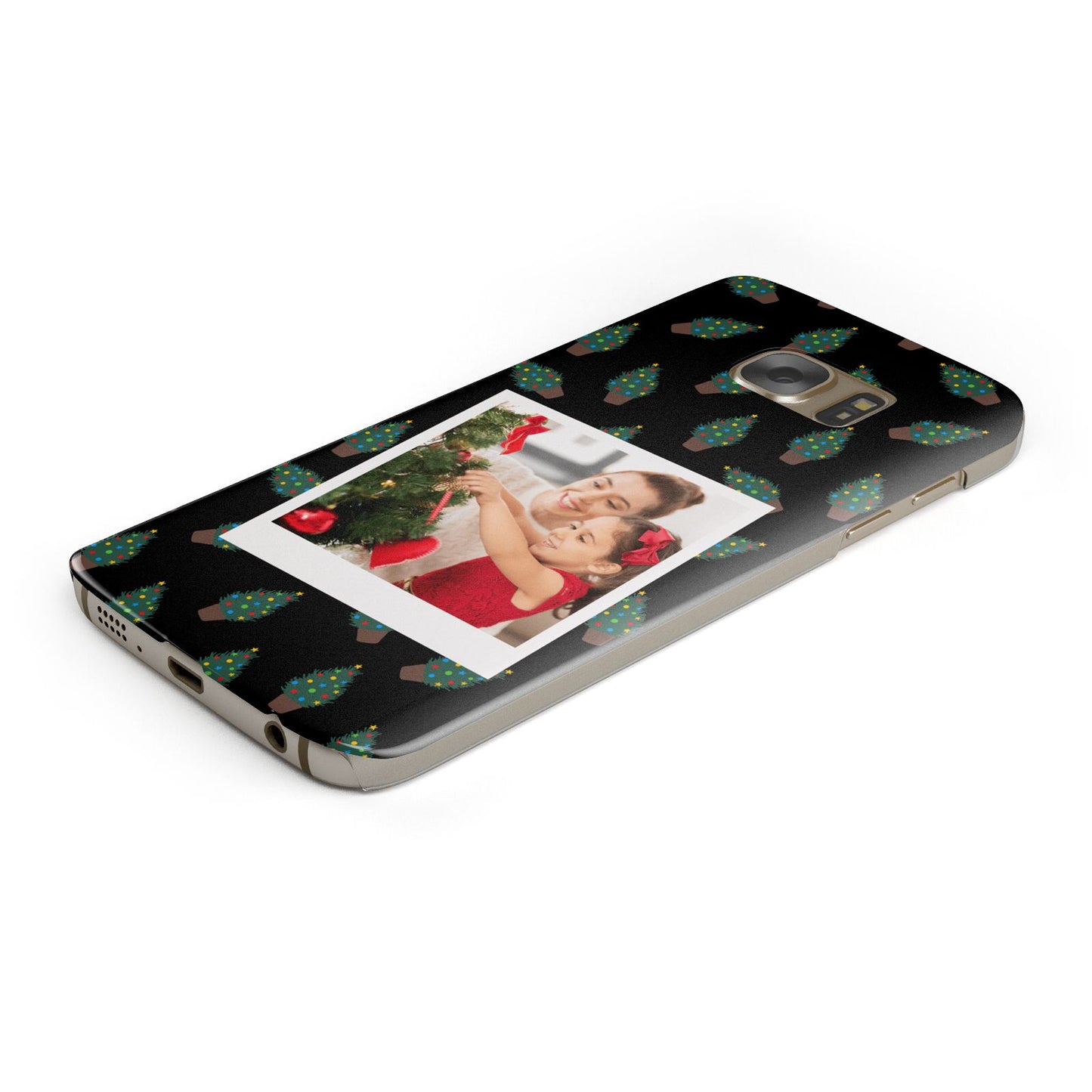 Christmas Tree Polaroid Photo Samsung Galaxy Case Bottom Cutout