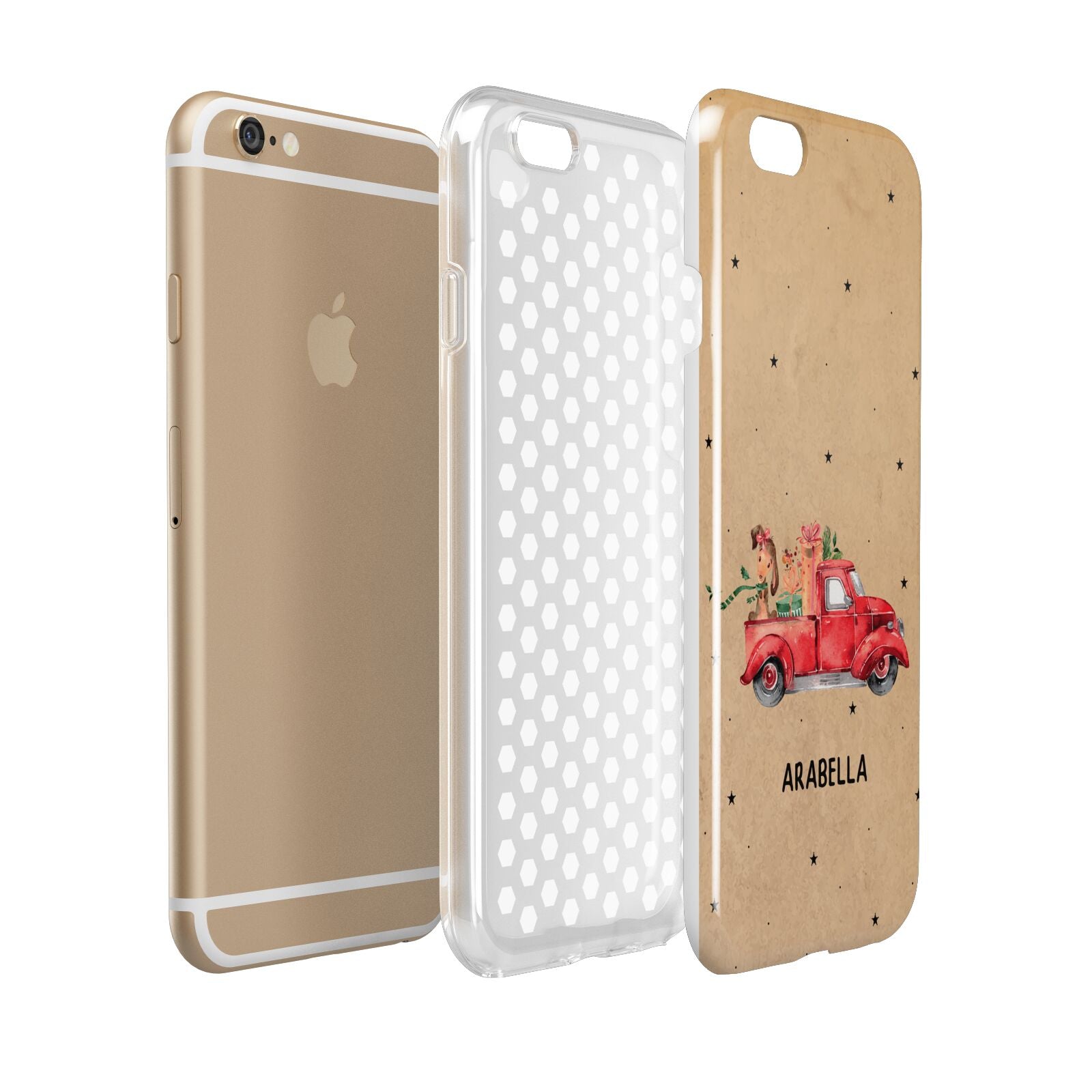 Christmas Truck Personalised Apple iPhone 6 3D Tough Case Expanded view