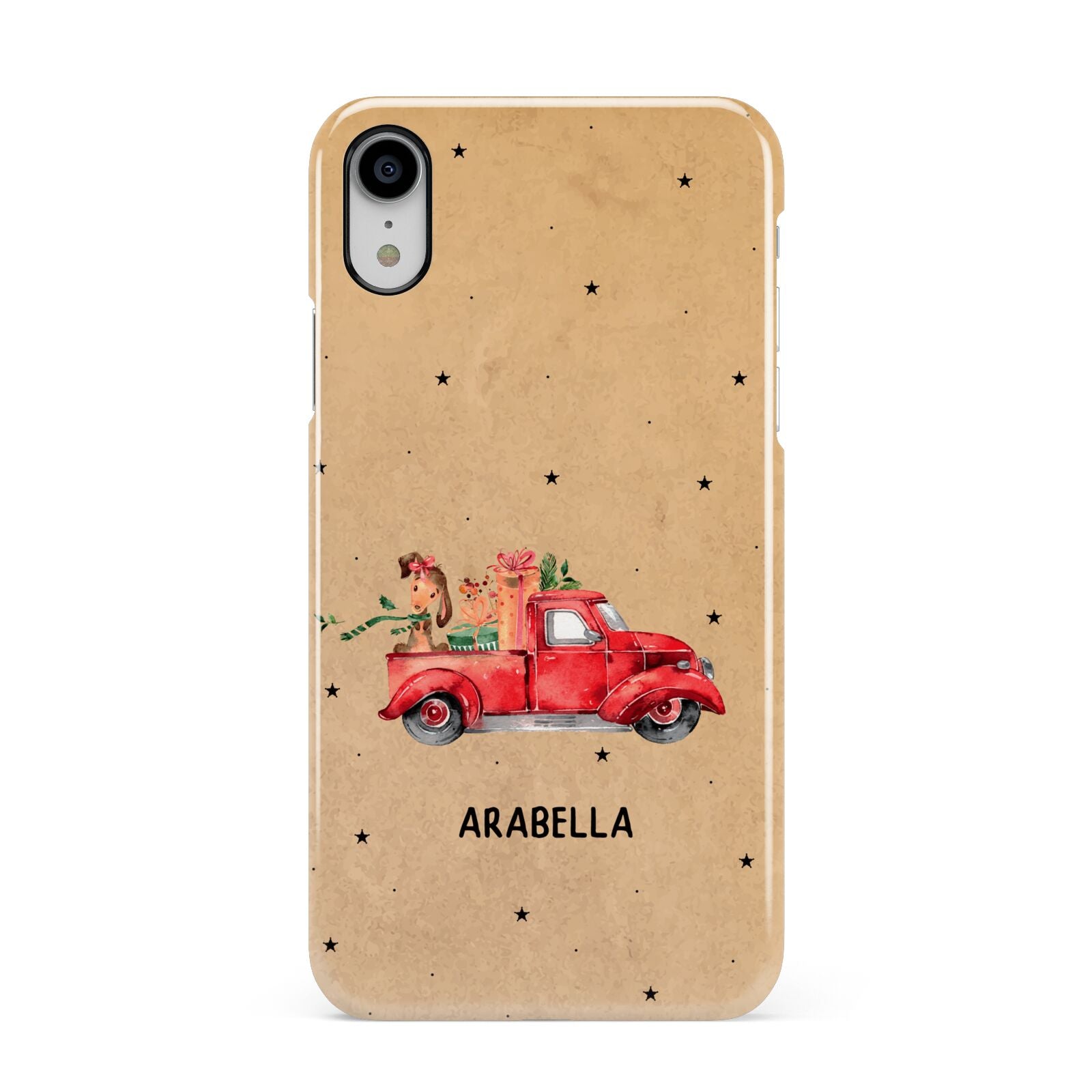 Christmas Truck Personalised Apple iPhone XR White 3D Snap Case