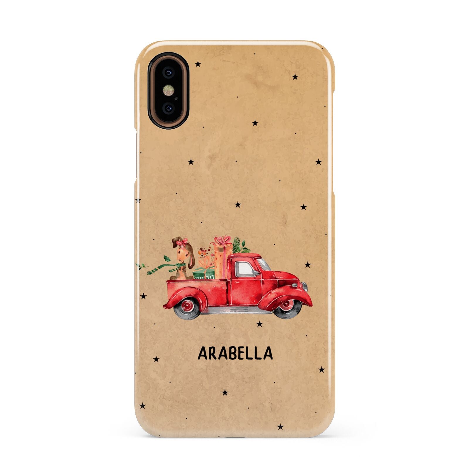 Christmas Truck Personalised Apple iPhone XS 3D Snap Case