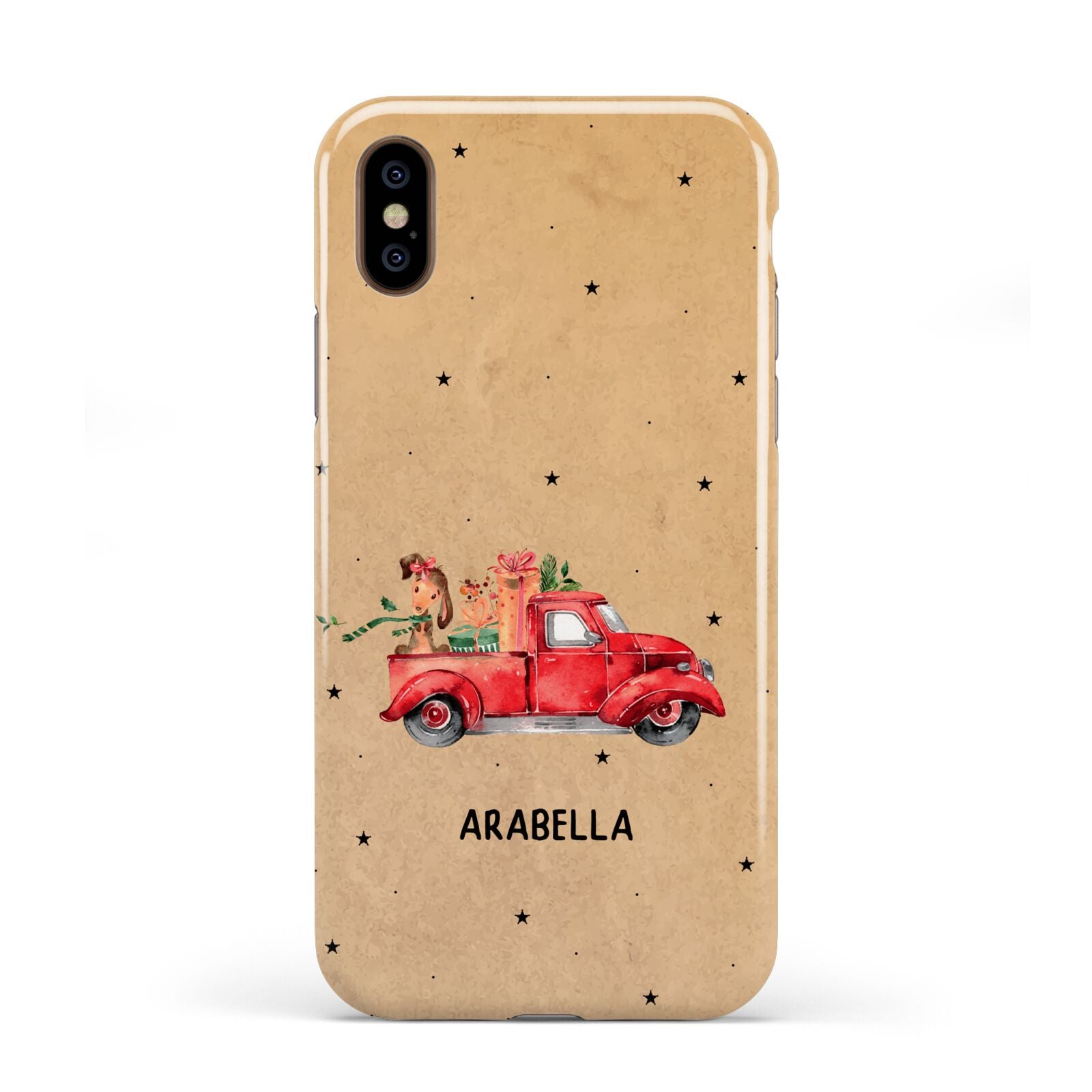 Christmas Truck Personalised Apple iPhone XS 3D Tough