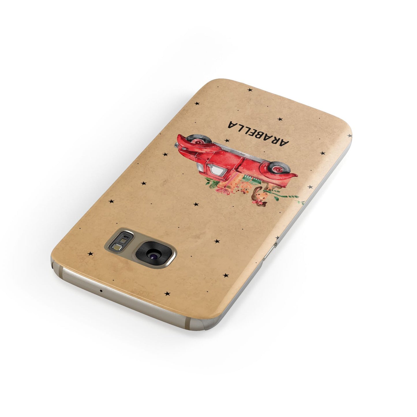 Christmas Truck Personalised Samsung Galaxy Case Front Close Up