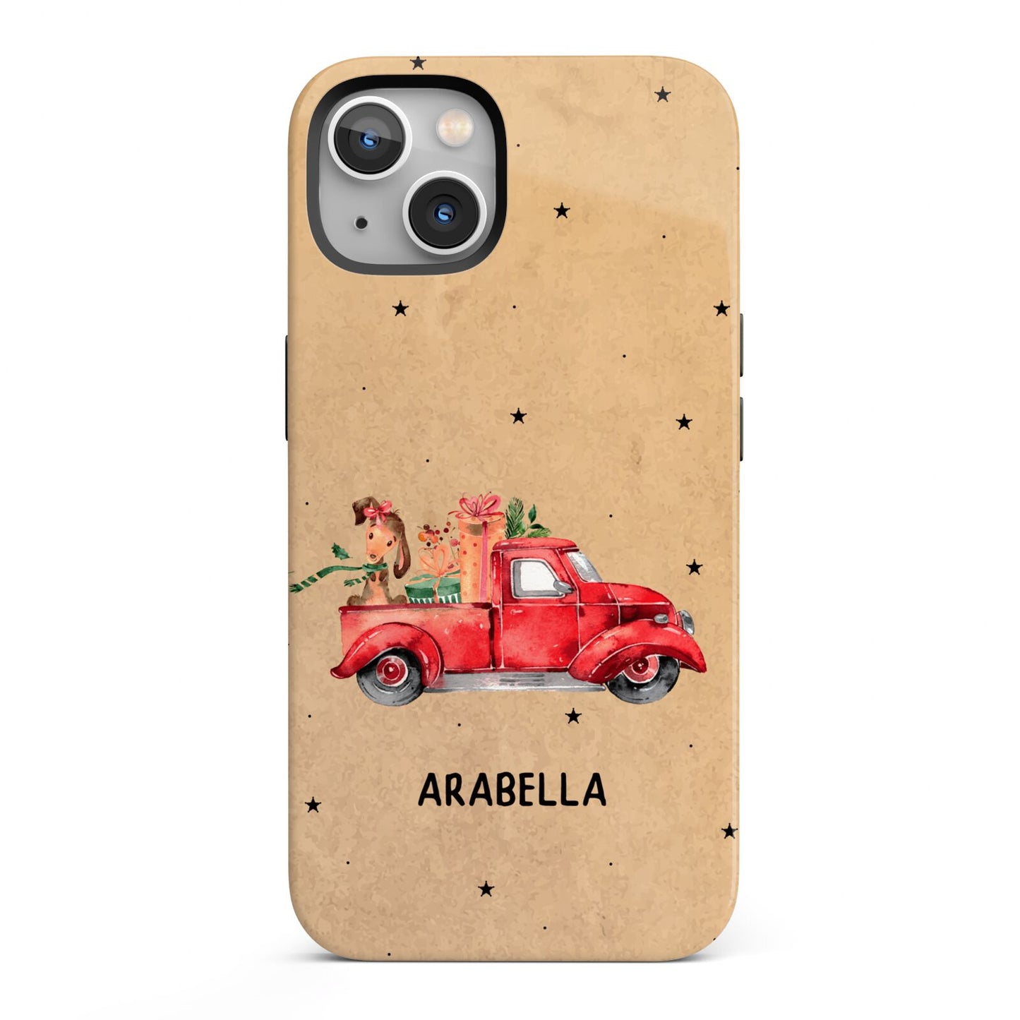 Christmas Truck Personalised iPhone 13 Full Wrap 3D Tough Case