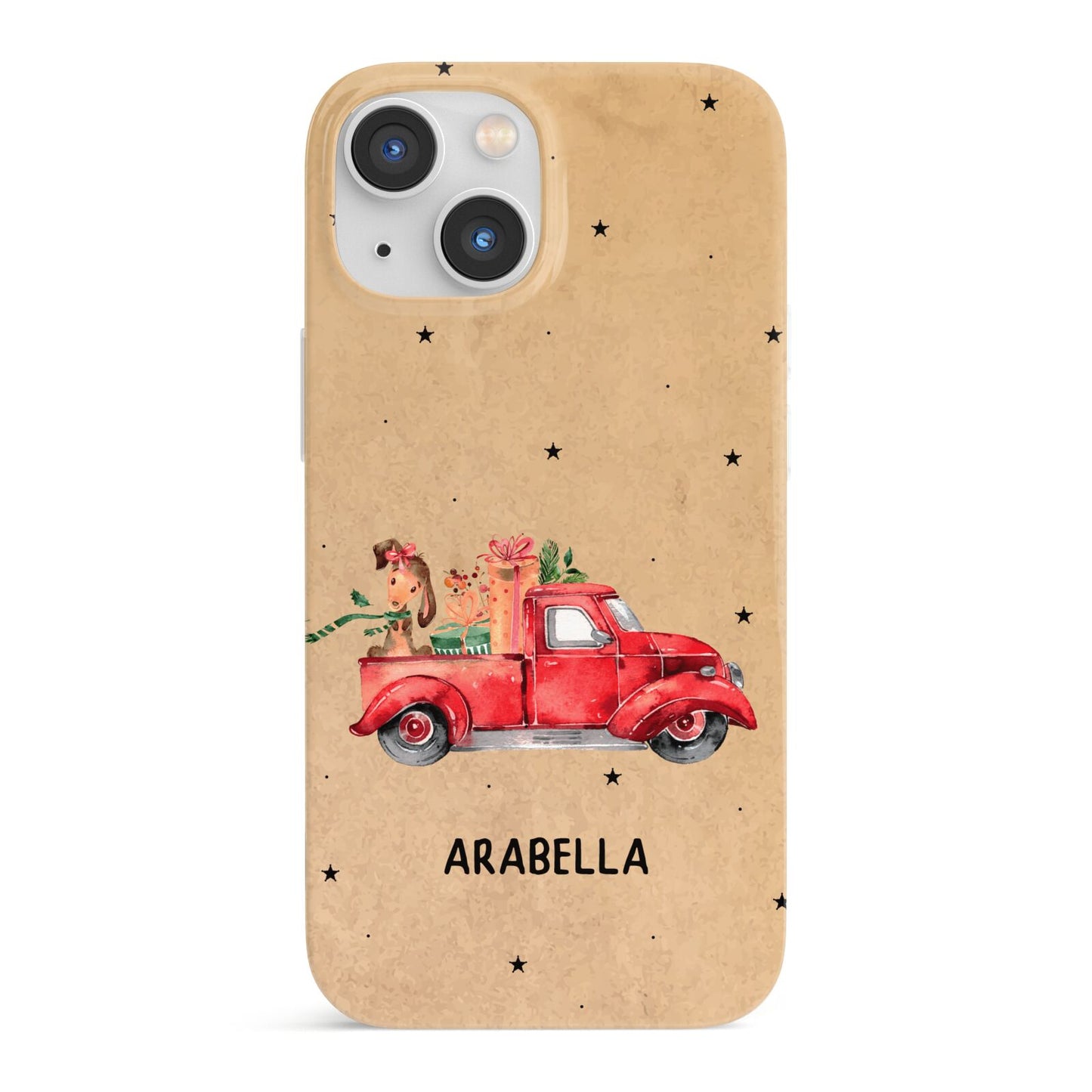 Christmas Truck Personalised iPhone 13 Mini Full Wrap 3D Snap Case