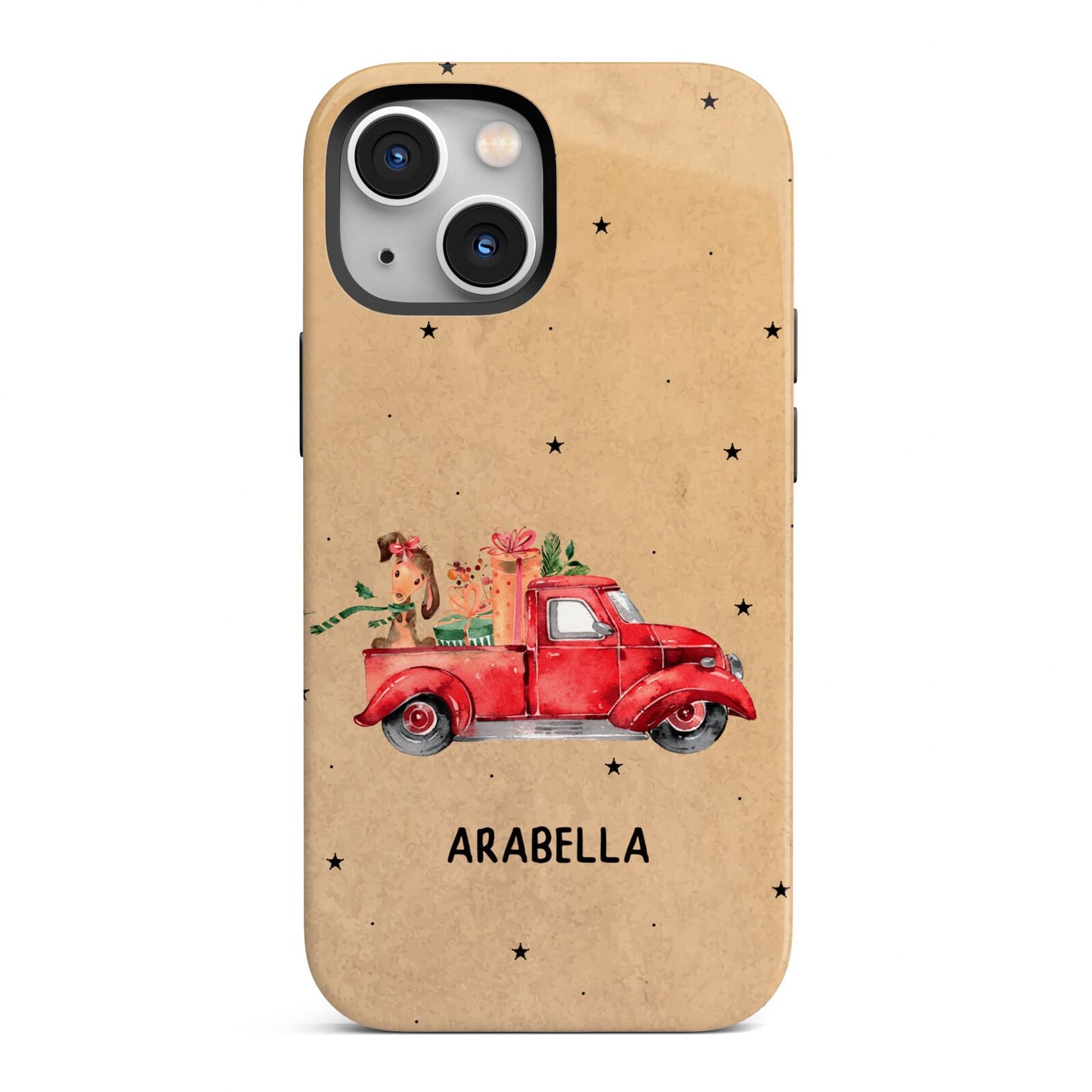 Christmas Truck Personalised iPhone 13 Mini Full Wrap 3D Tough Case