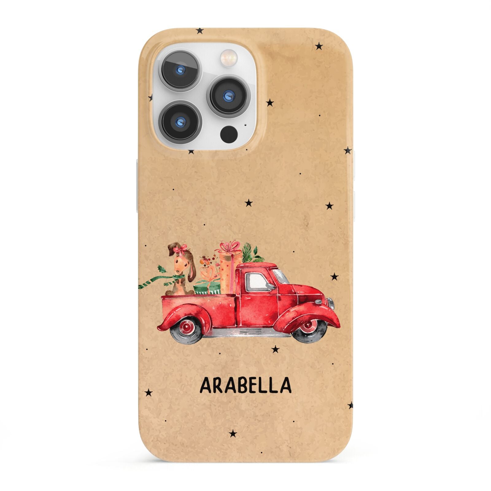 Christmas Truck Personalised iPhone 13 Pro Full Wrap 3D Snap Case