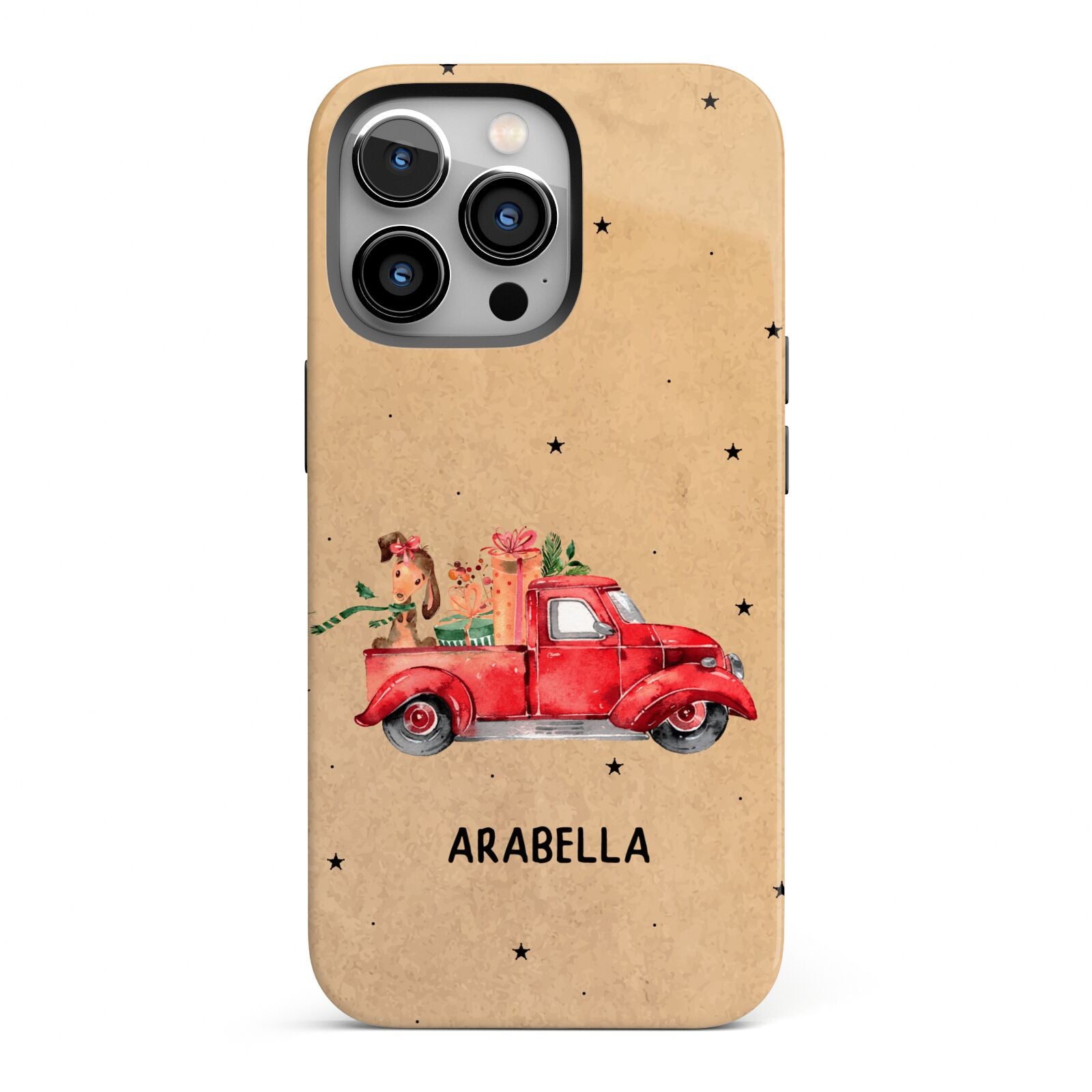 Christmas Truck Personalised iPhone 13 Pro Full Wrap 3D Tough Case