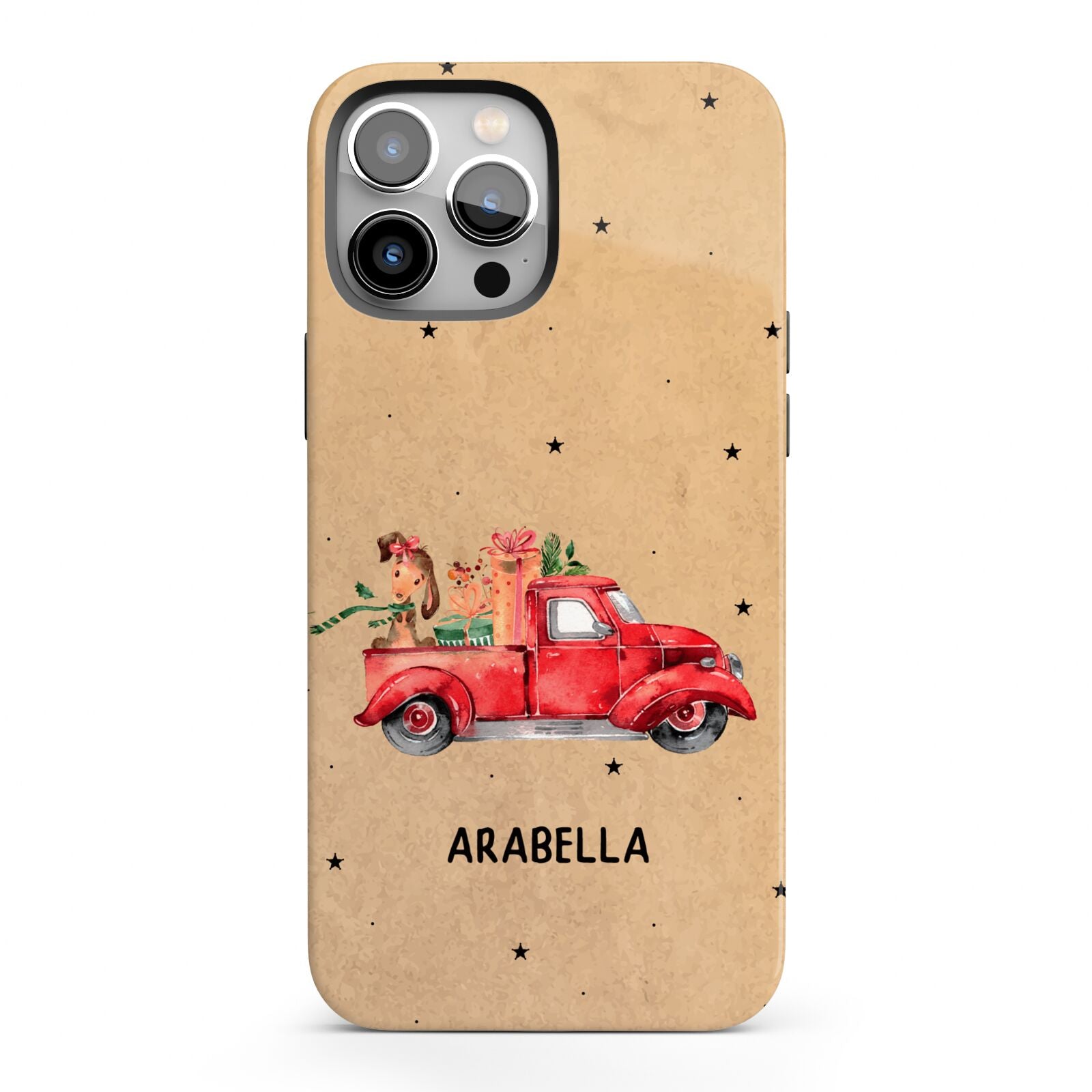 Christmas Truck Personalised iPhone 13 Pro Max Full Wrap 3D Tough Case