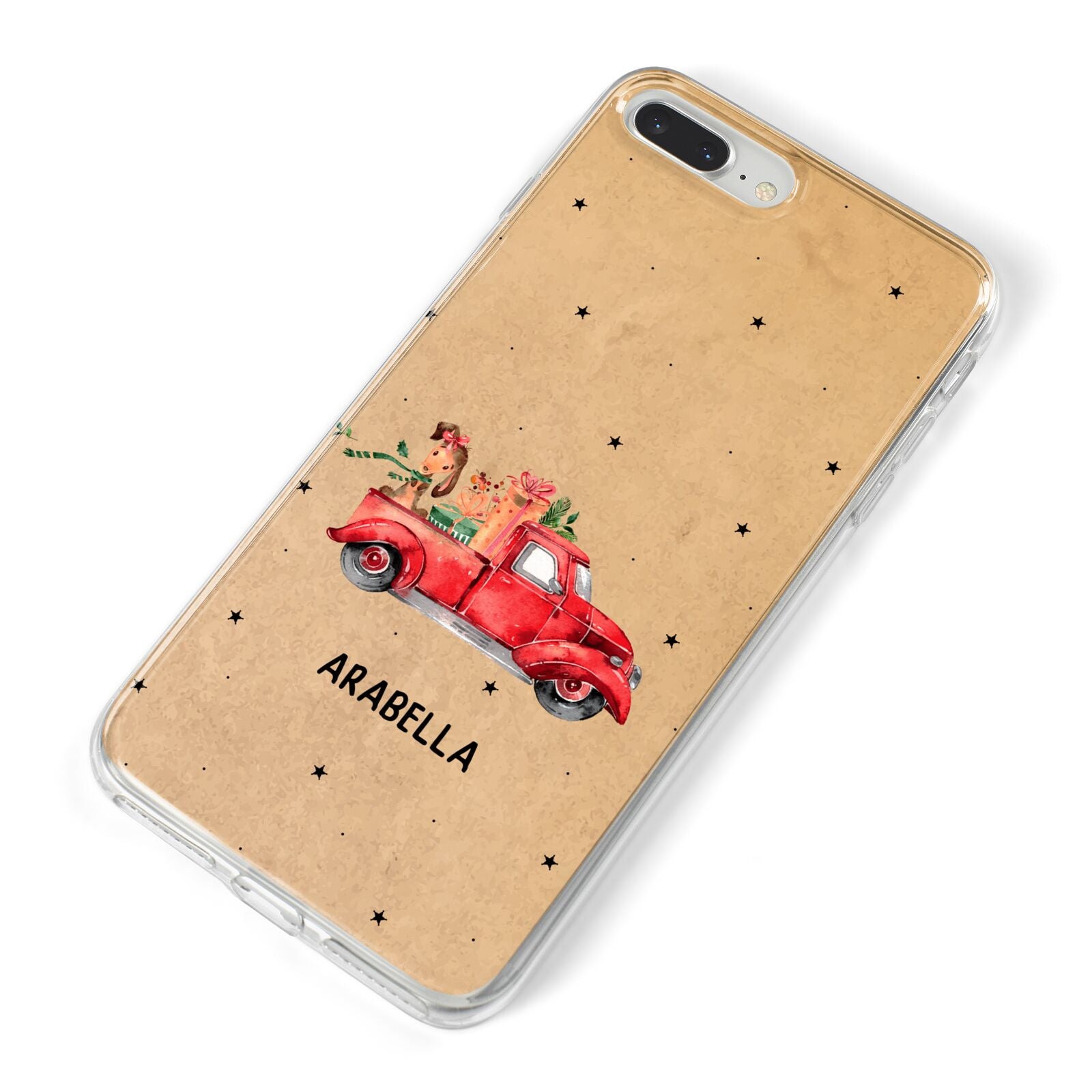 Christmas Truck Personalised iPhone 8 Plus Bumper Case on Silver iPhone Alternative Image