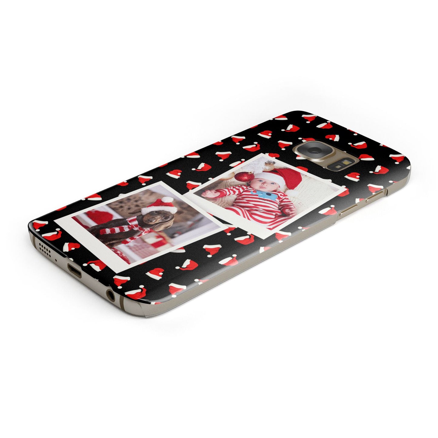 Christmas Two Photo Protective Samsung Galaxy Case Angled Image