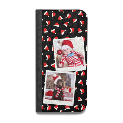 Christmas Two Photo Vegan Leather Flip Samsung Case