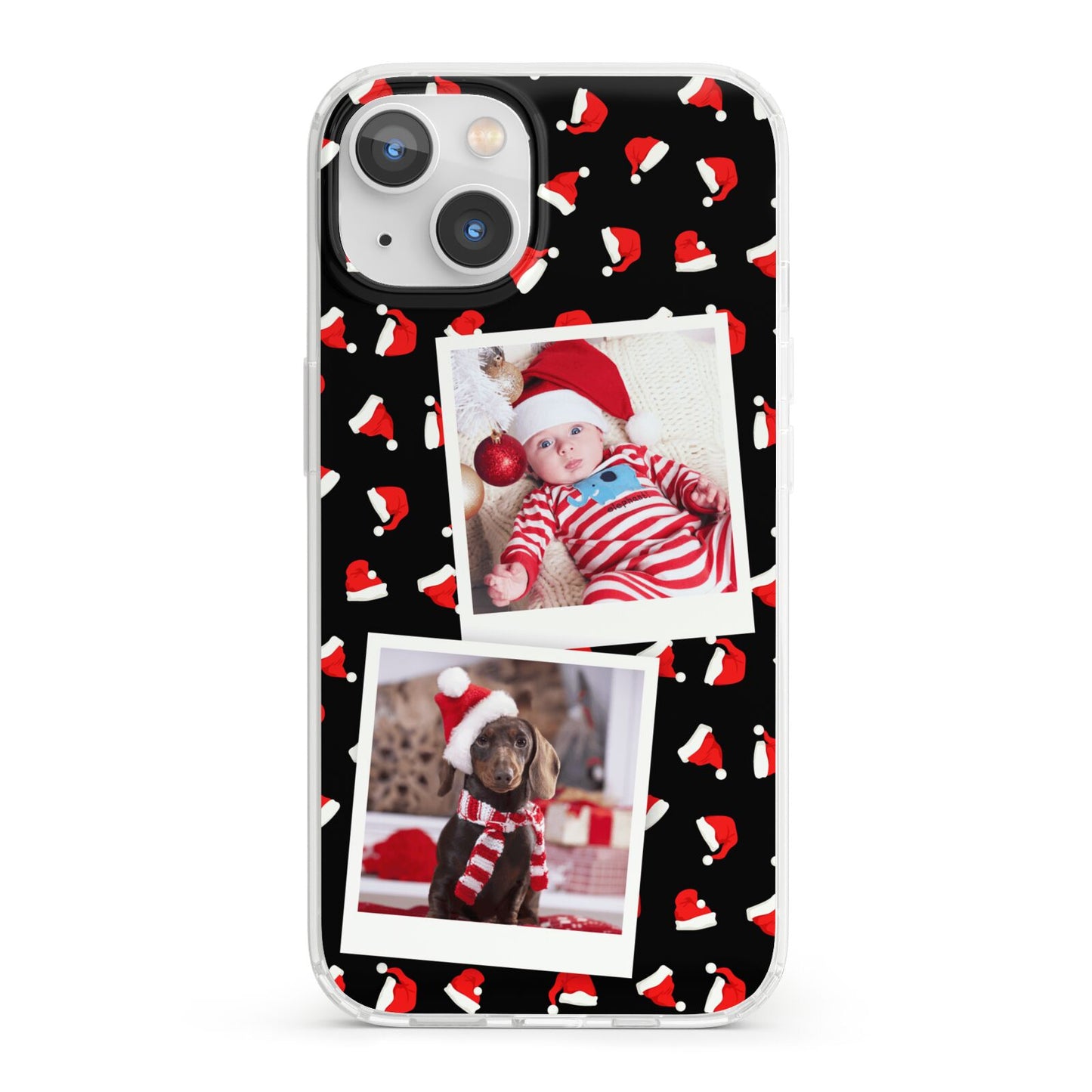 Christmas Two Photo iPhone 13 Clear Bumper Case