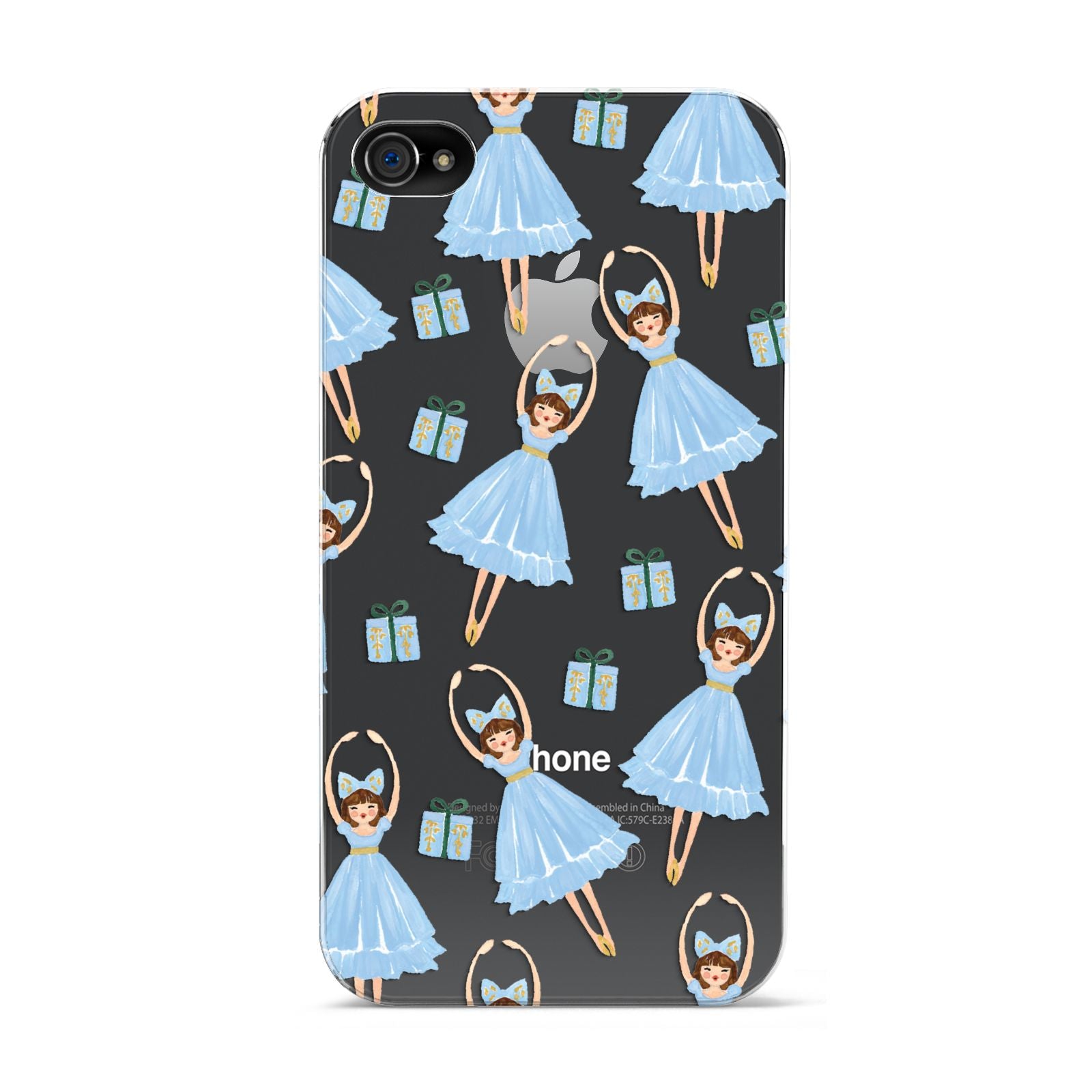 Christmas ballerina present Apple iPhone 4s Case