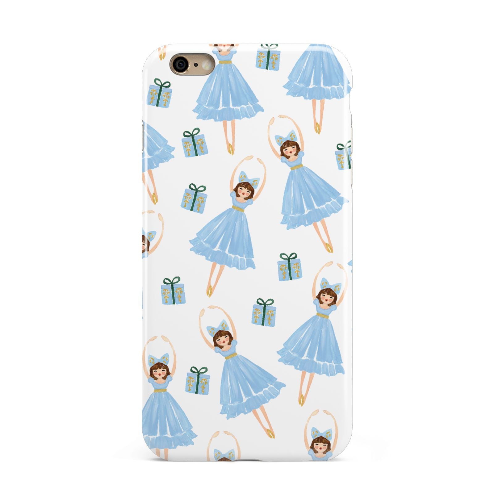 Christmas ballerina present Apple iPhone 6 Plus 3D Tough Case