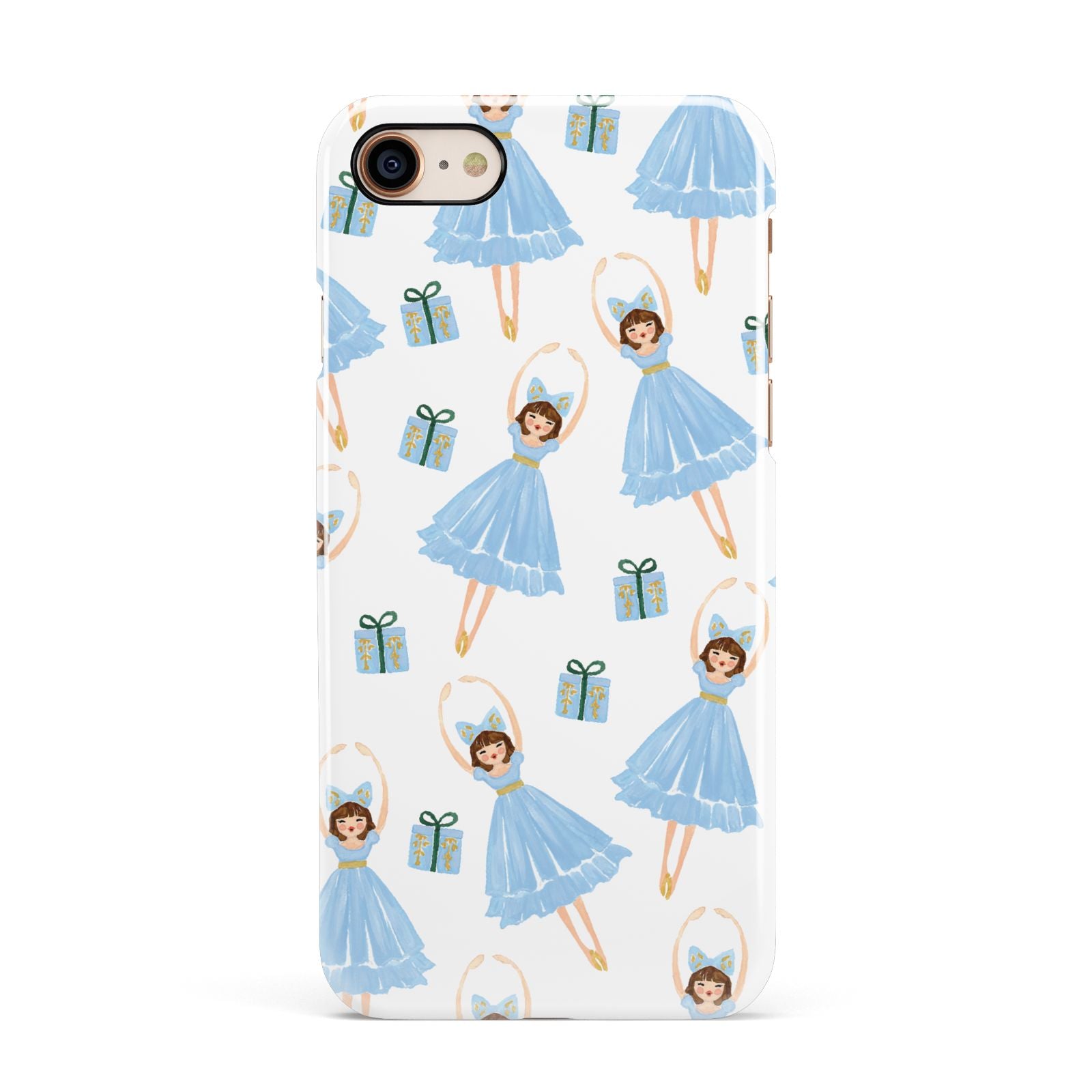 Christmas ballerina present Apple iPhone 7 8 3D Snap Case