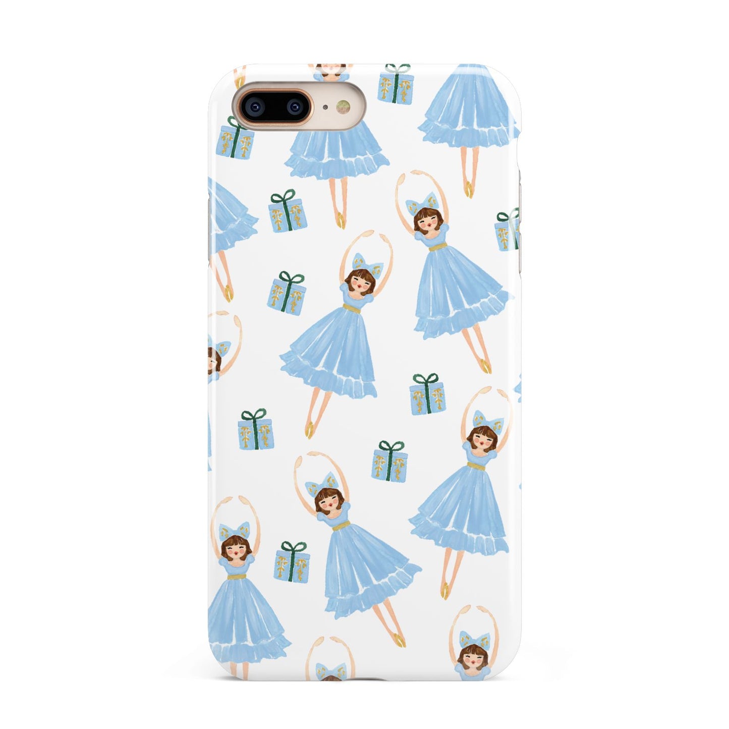 Christmas ballerina present Apple iPhone 7 8 Plus 3D Tough Case