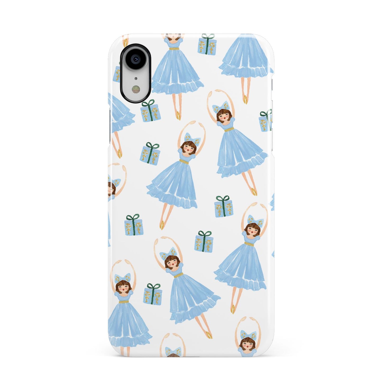 Christmas ballerina present Apple iPhone XR White 3D Snap Case