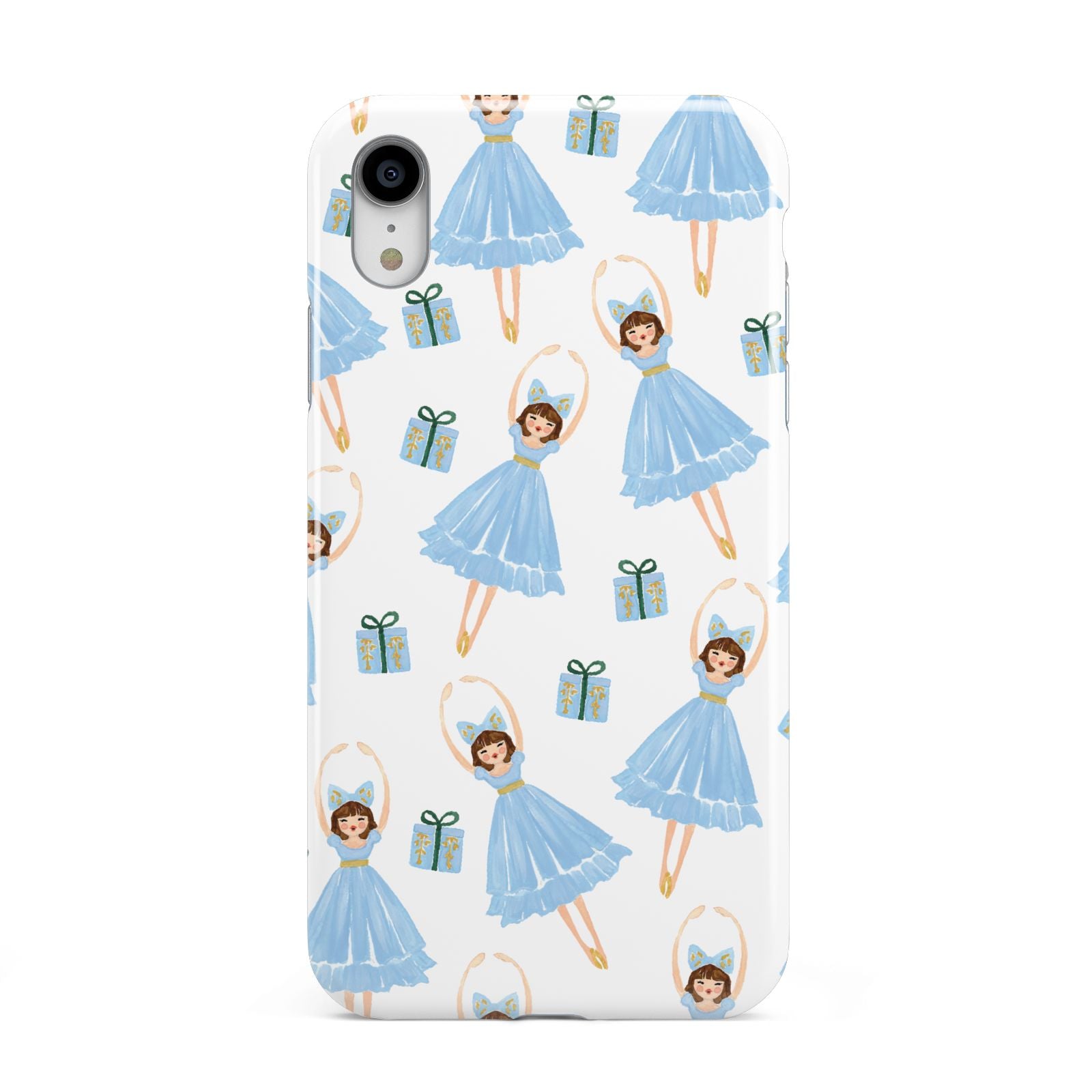 Christmas ballerina present Apple iPhone XR White 3D Tough Case