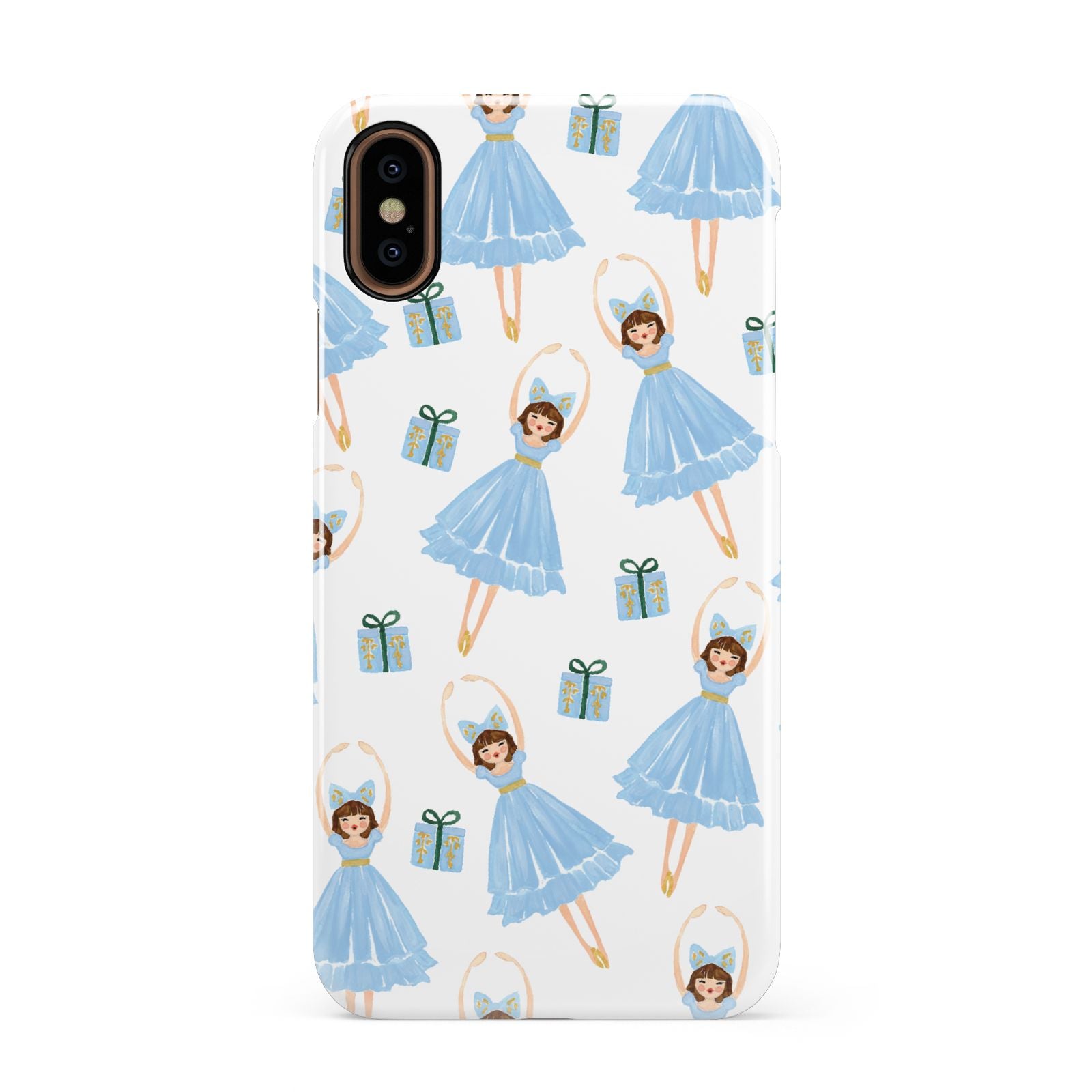 Christmas ballerina present Apple iPhone XS 3D Snap Case