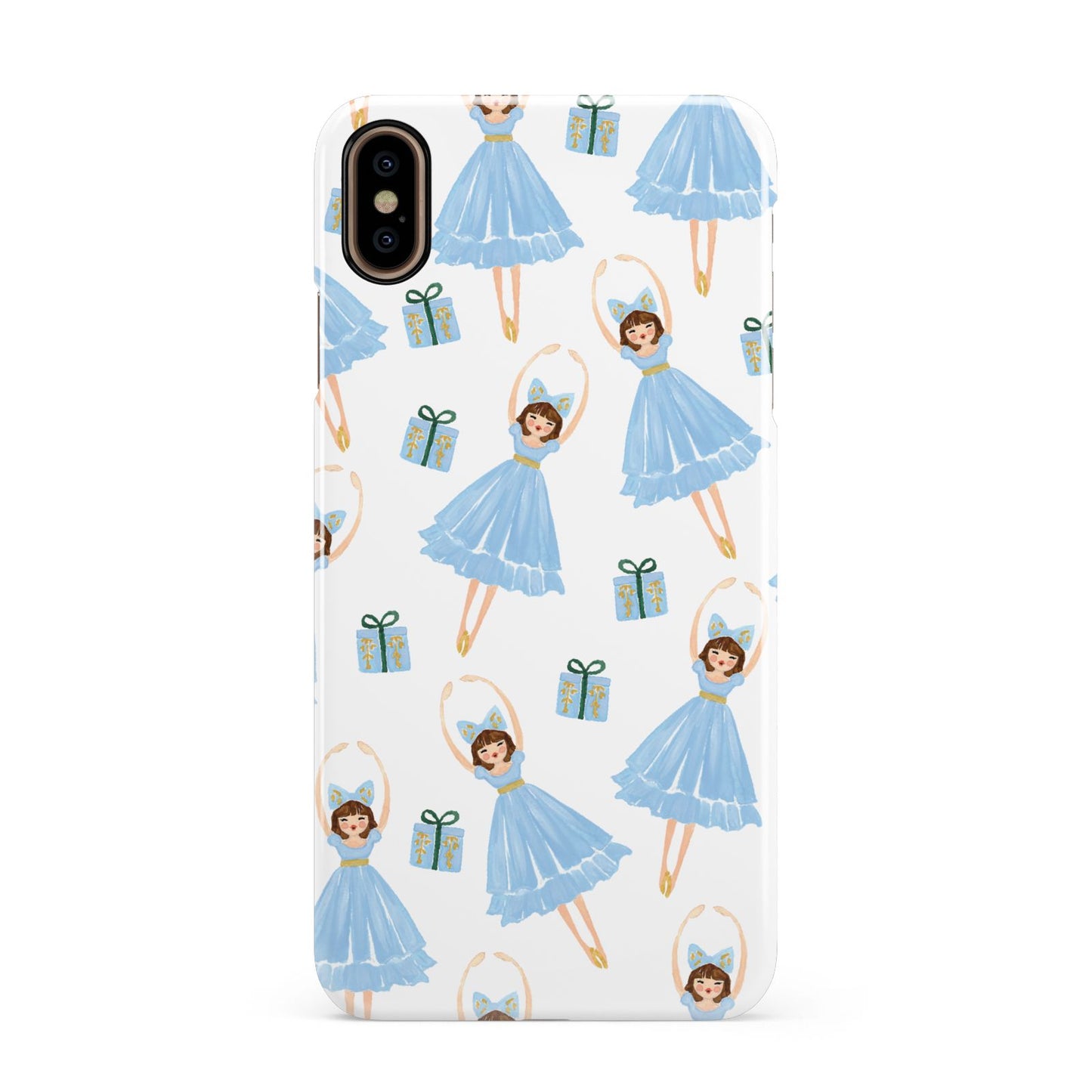 Christmas ballerina present Apple iPhone Xs Max 3D Snap Case