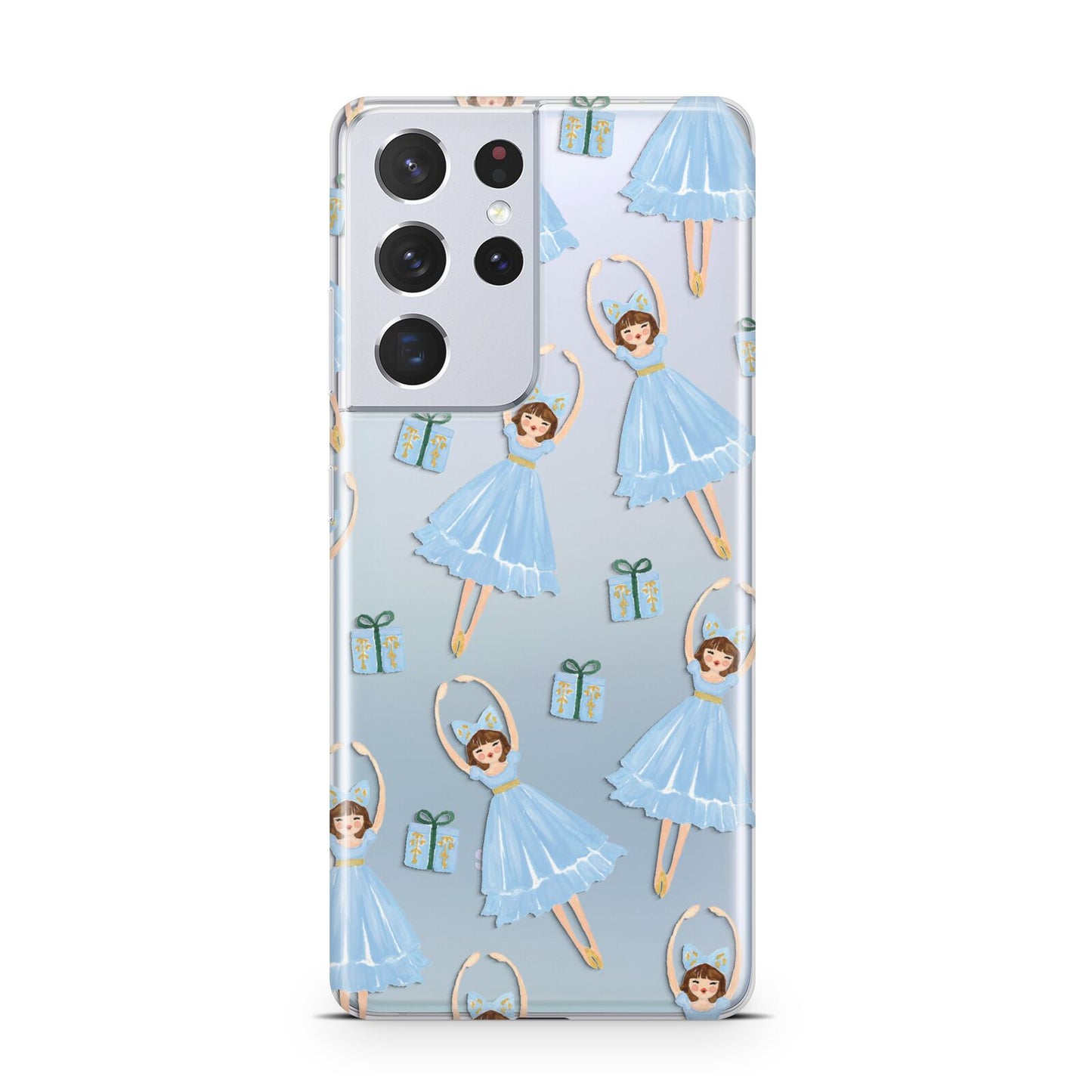 Christmas ballerina present Samsung S21 Ultra Case