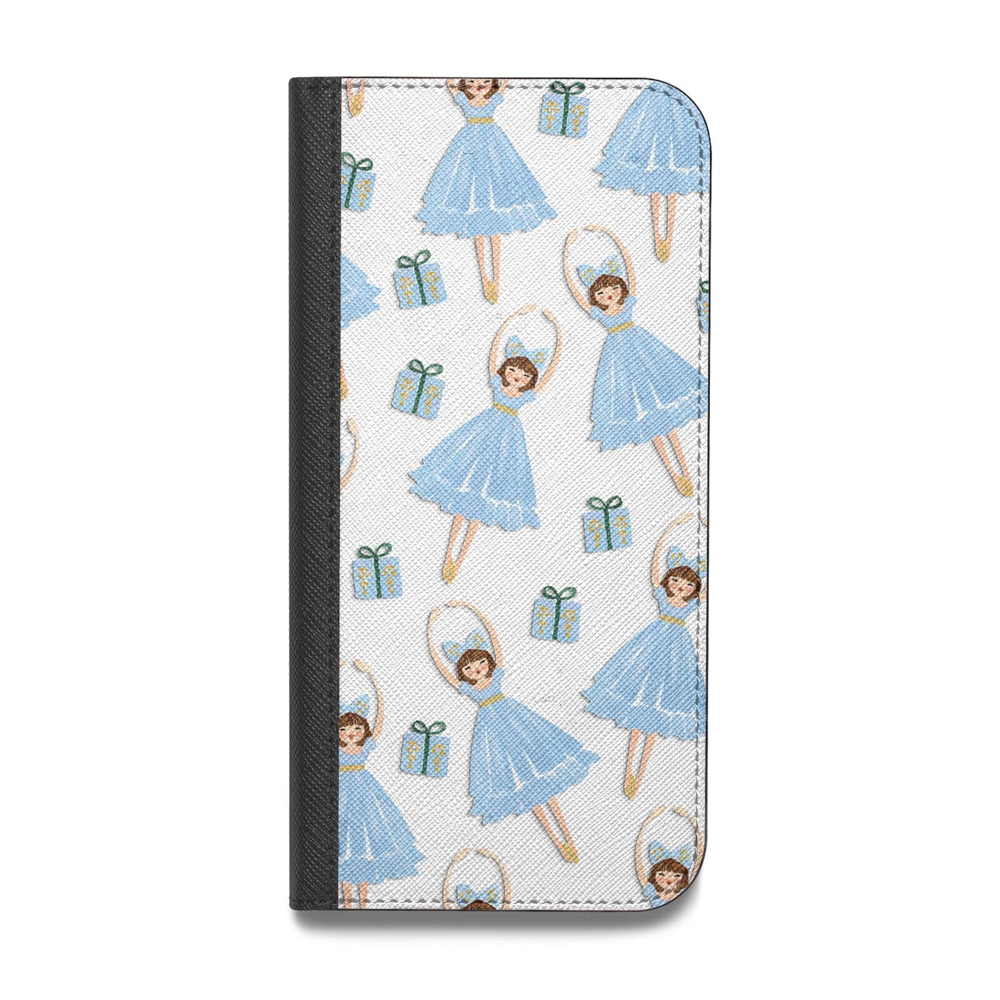 Christmas ballerina present Vegan Leather Flip Samsung Case