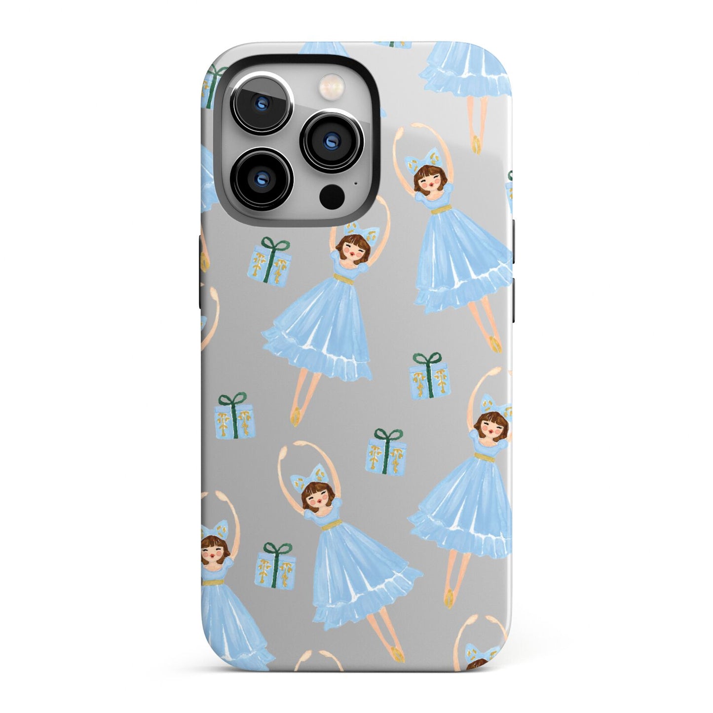 Christmas ballerina present iPhone 13 Pro Full Wrap 3D Tough Case