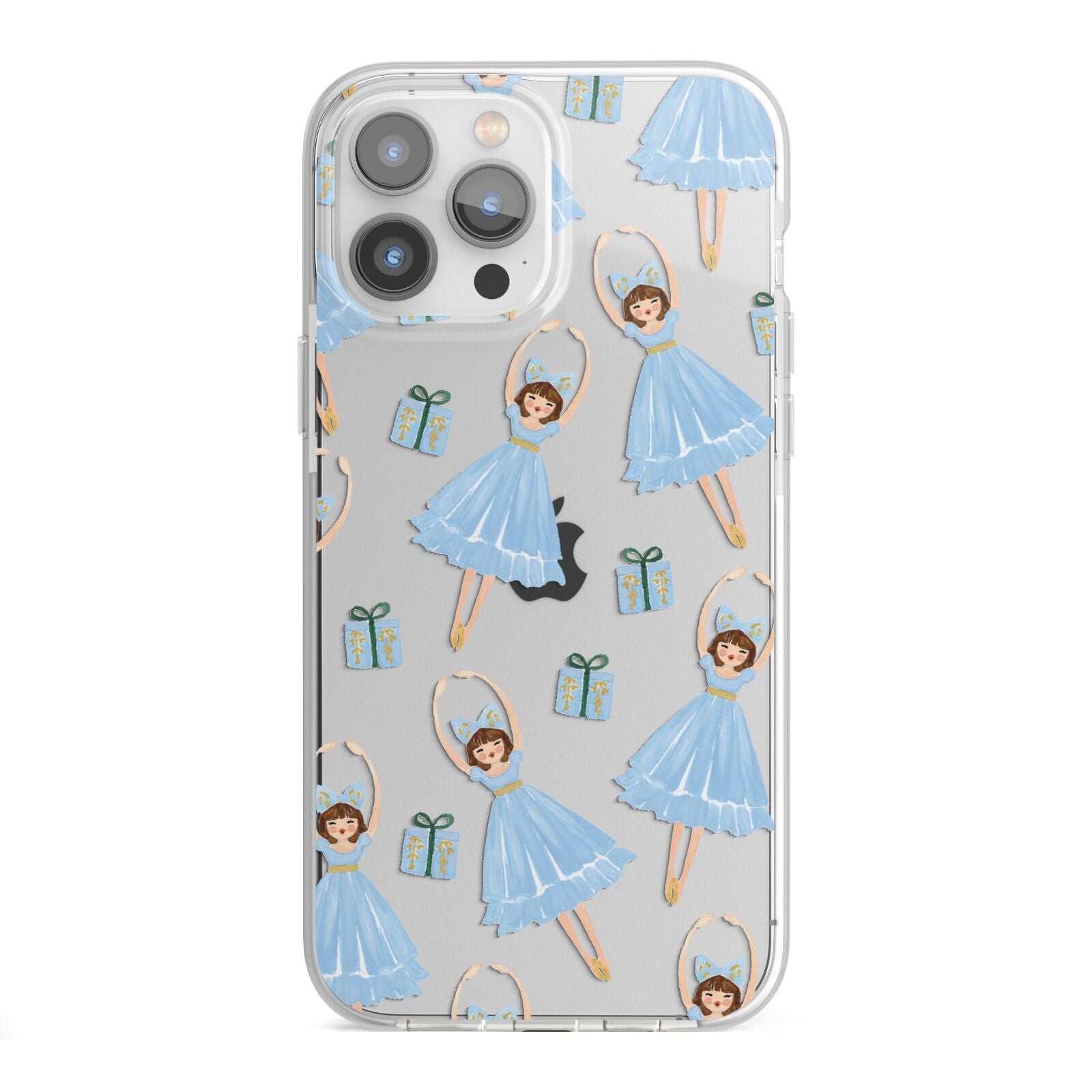 Christmas ballerina present iPhone 13 Pro Max TPU Impact Case with White Edges