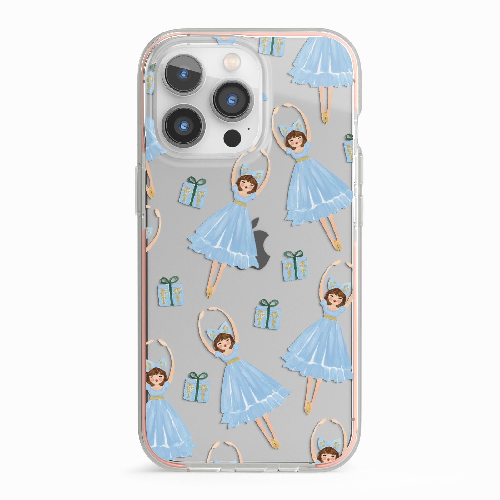 Christmas ballerina present iPhone 13 Pro TPU Impact Case with Pink Edges