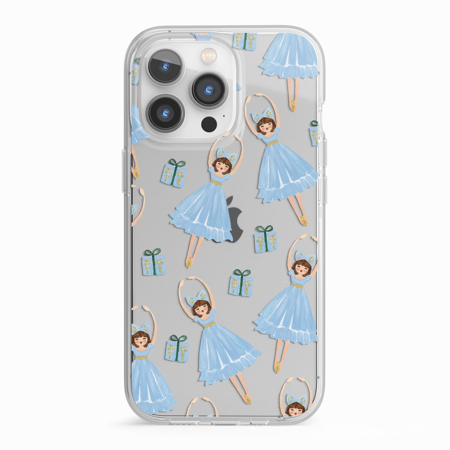 Christmas ballerina present iPhone 13 Pro TPU Impact Case with White Edges