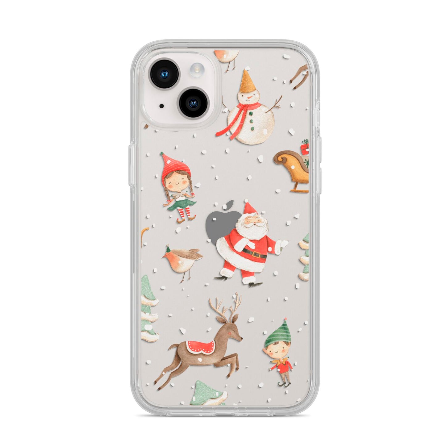 Christmas iPhone 14 Plus Clear Tough Case Starlight