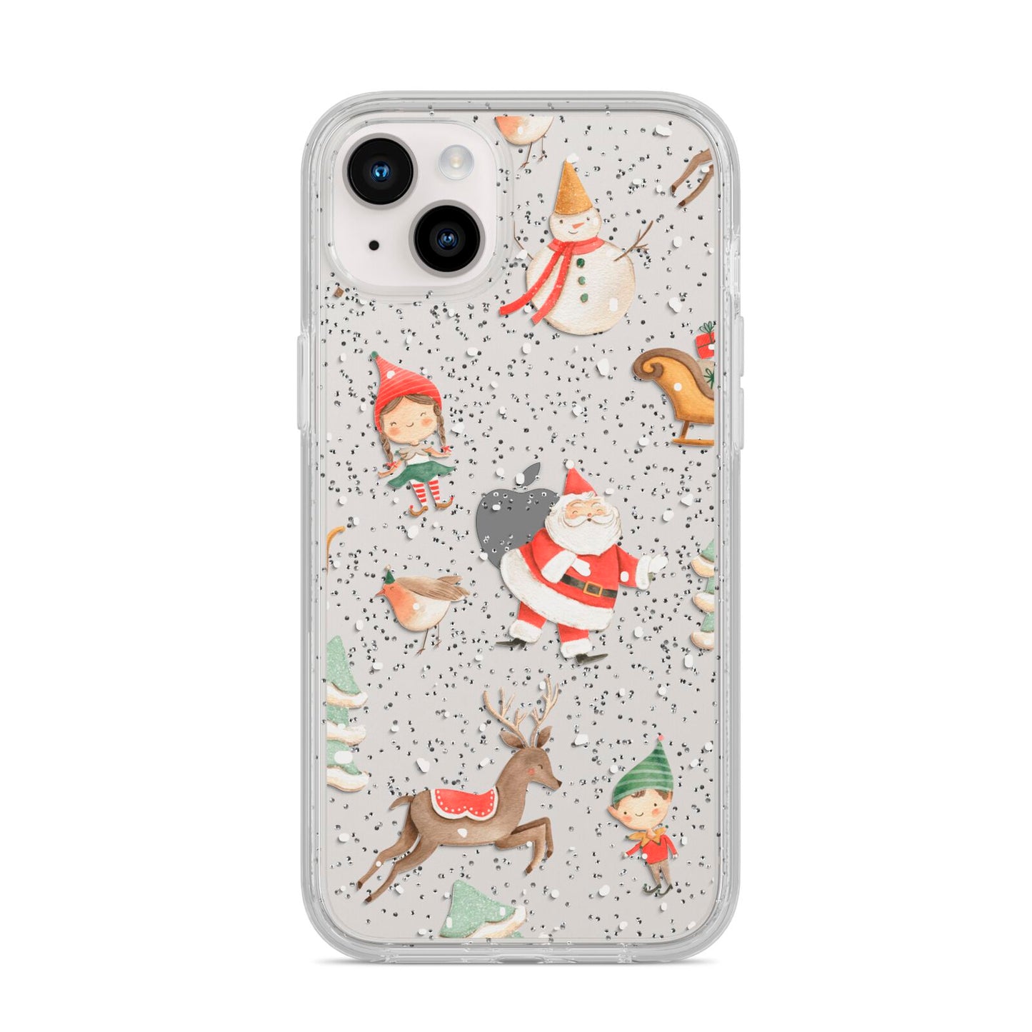 Christmas iPhone 14 Plus Glitter Tough Case Starlight