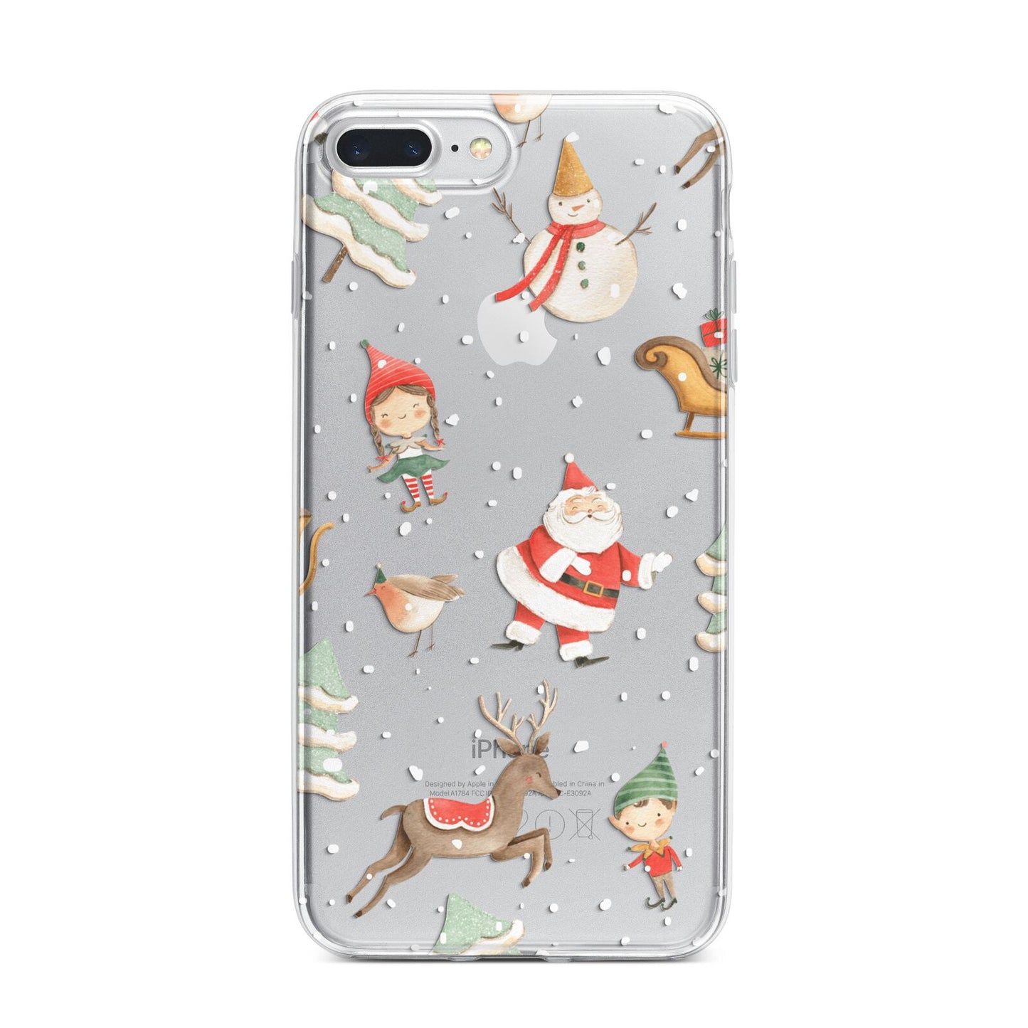 Christmas iPhone 7 Plus Bumper Case on Silver iPhone