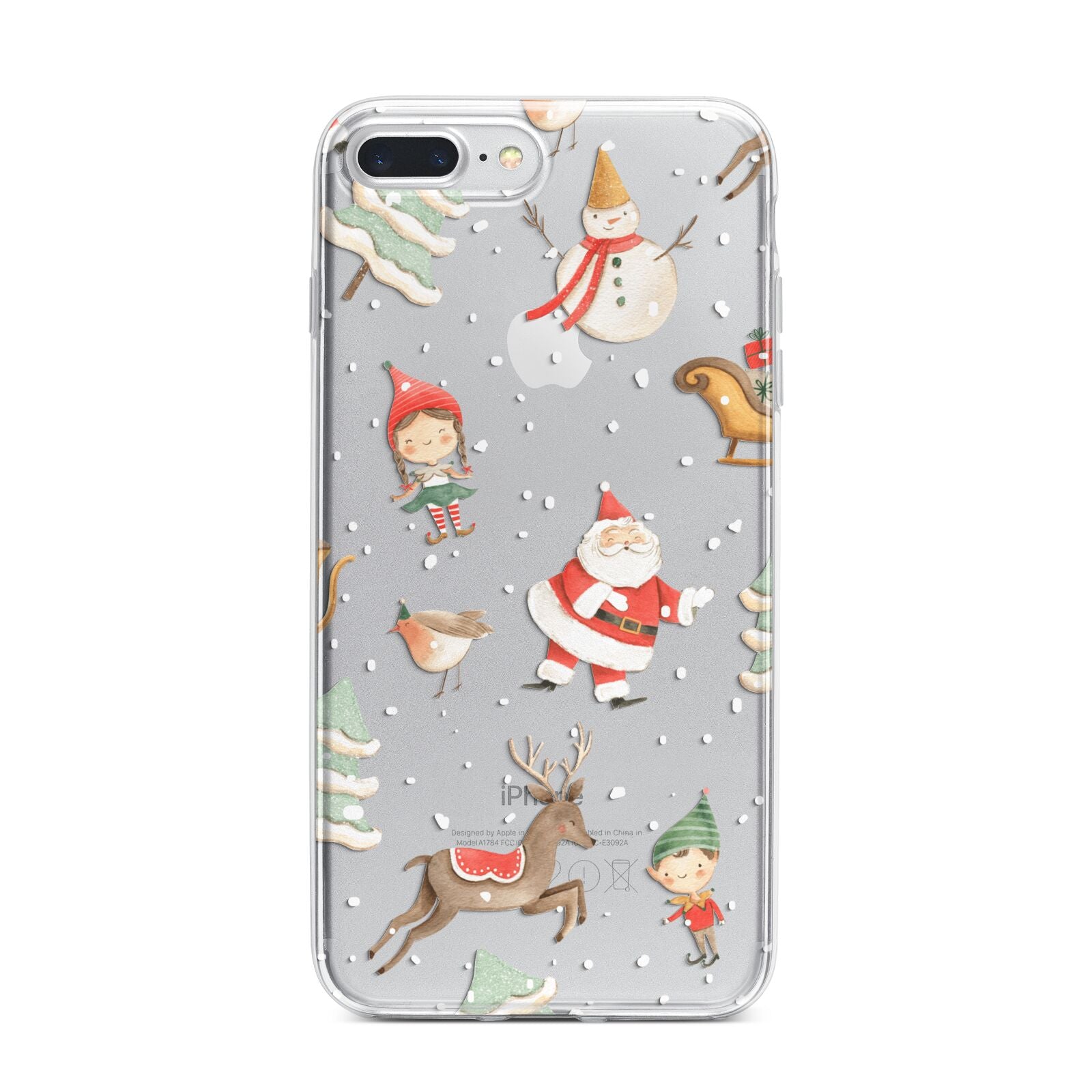 Christmas iPhone 7 Plus Bumper Case on Silver iPhone