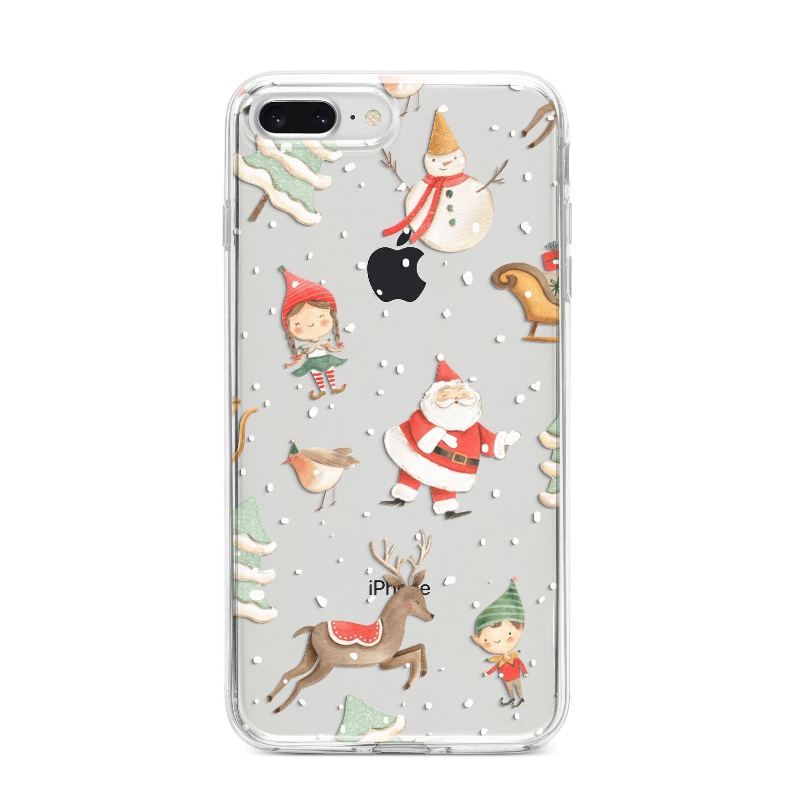 Christmas iPhone 8 Plus Bumper Case on Silver iPhone